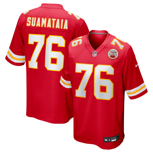 Kingsley Suamataia Kansas City Chiefs Game Jersey - Red | Stitched Football Jersey TJS1156
