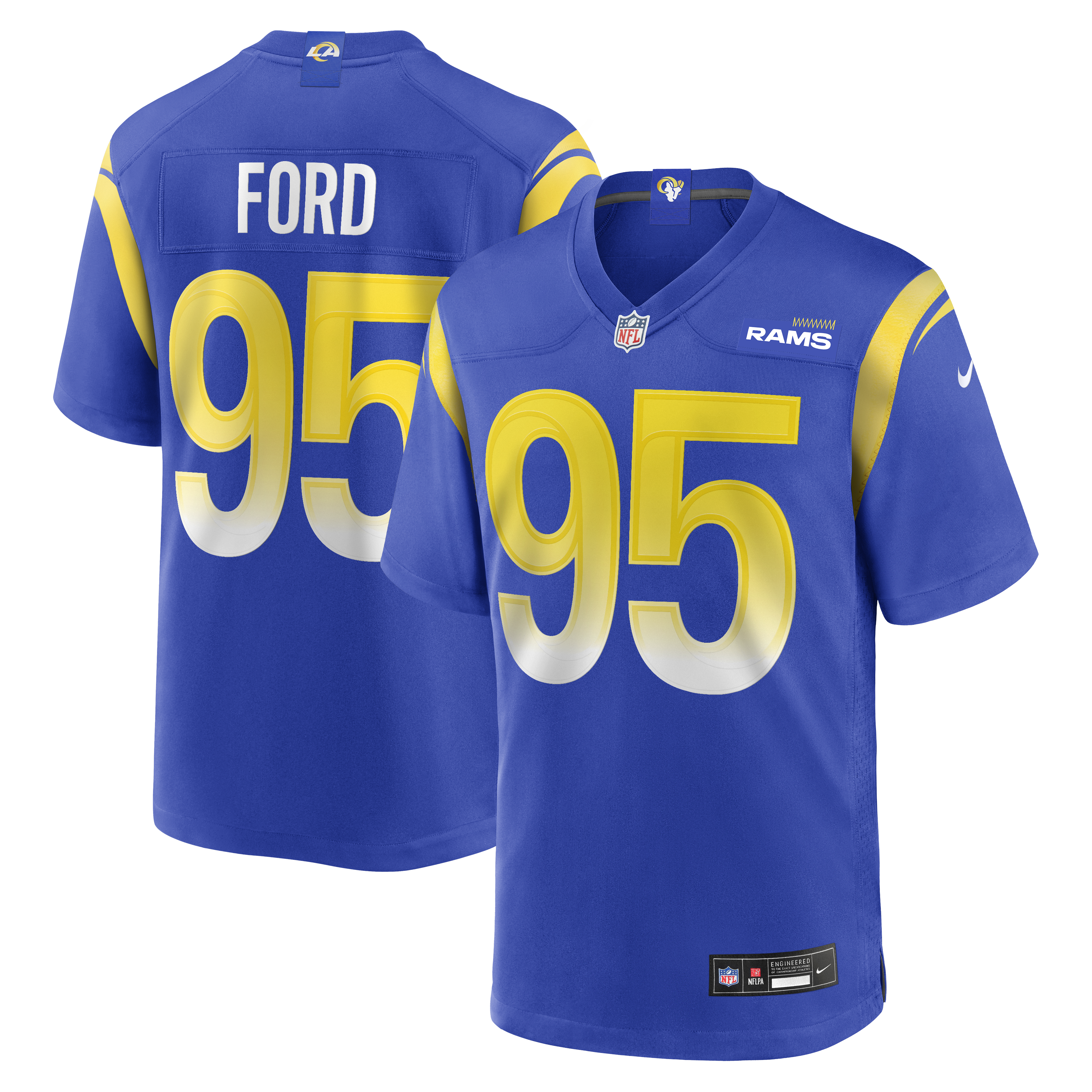 Poona Ford Los Angeles Rams Team Game Jersey - Royal | Stitched Football Jersey TJS1111