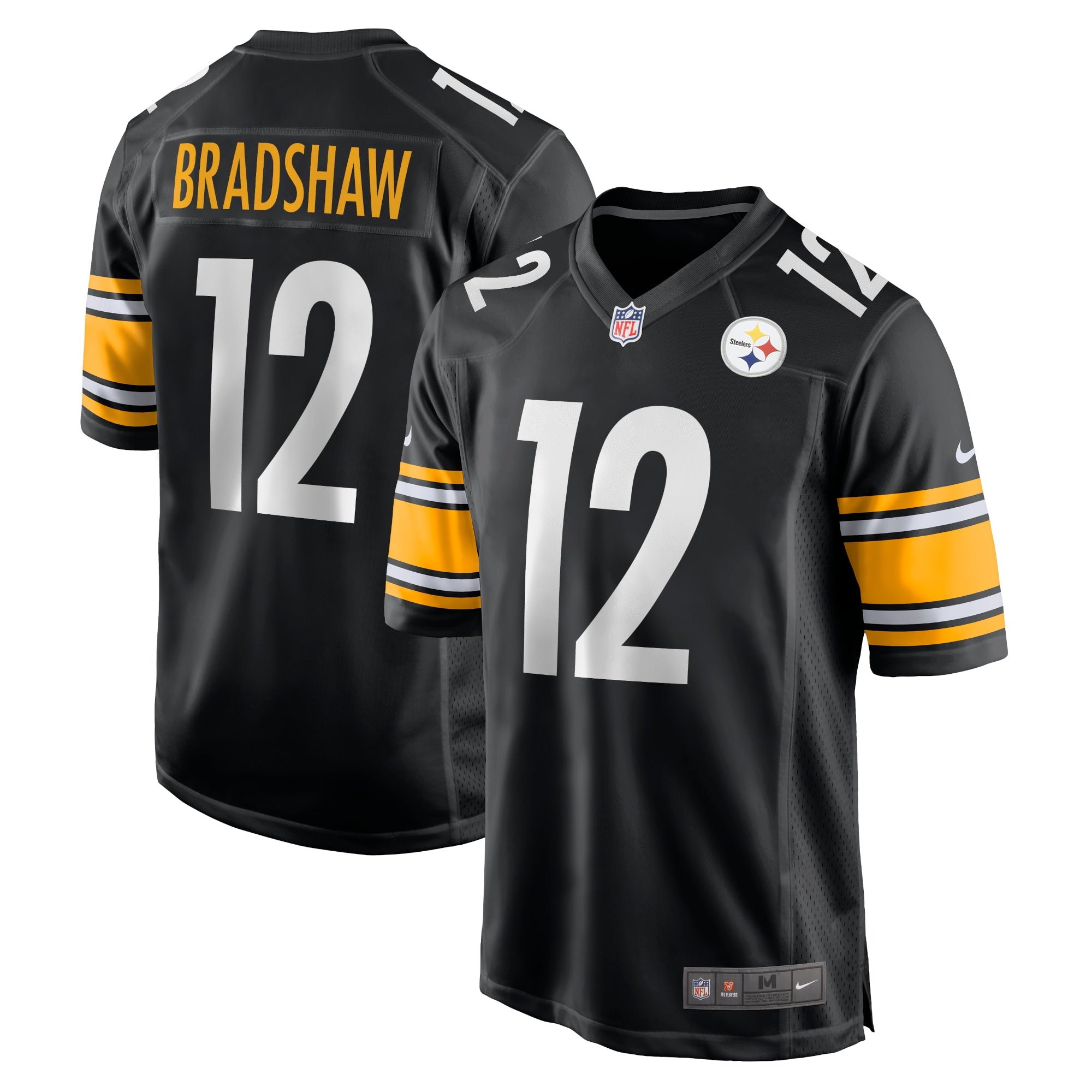 Terry Bradshaw Pittsburgh Steelers Retired Player Game Jersey - Black | Stitched Football Jersey TJS1209