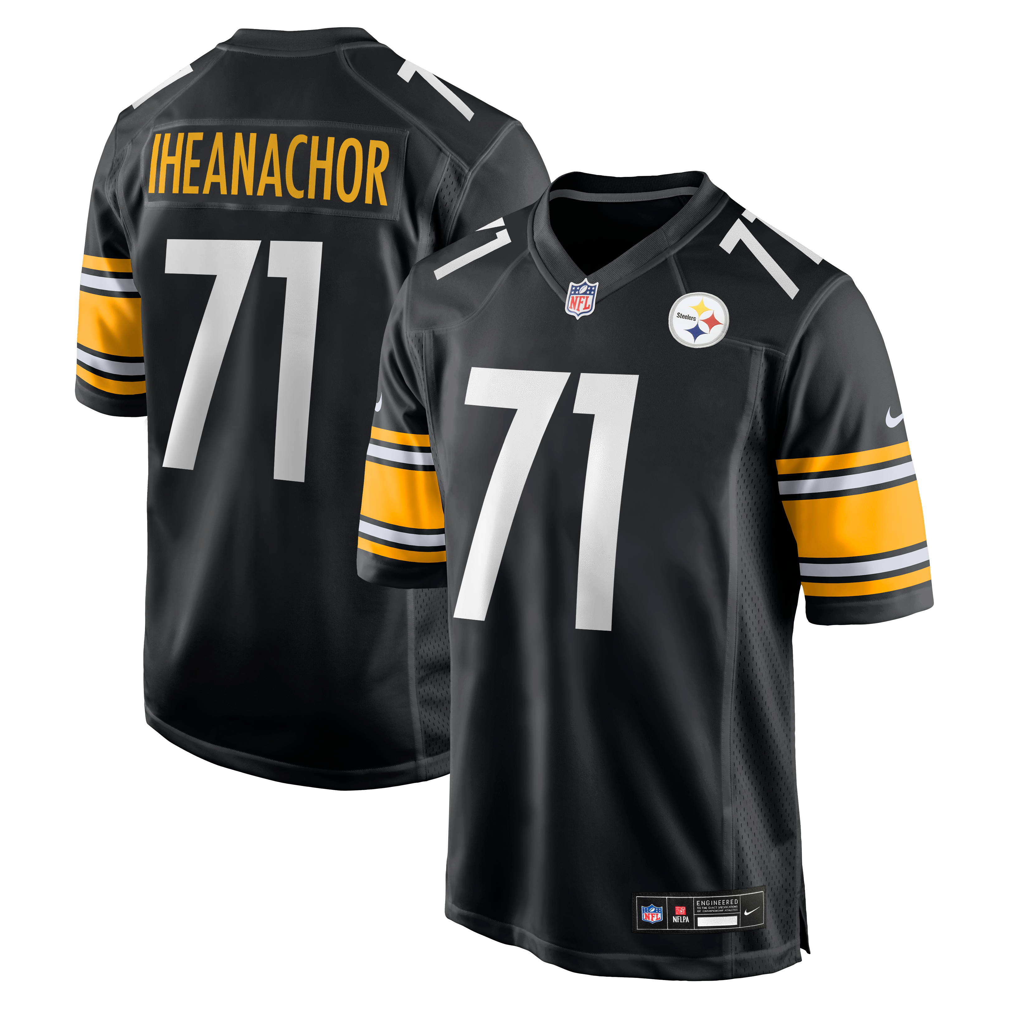 Max Iheanachor Pittsburgh Steelers 2026 NFL Draft First Round Pick No. 21 Team Game Jersey - Black | Stitched Football Jersey TJS1318