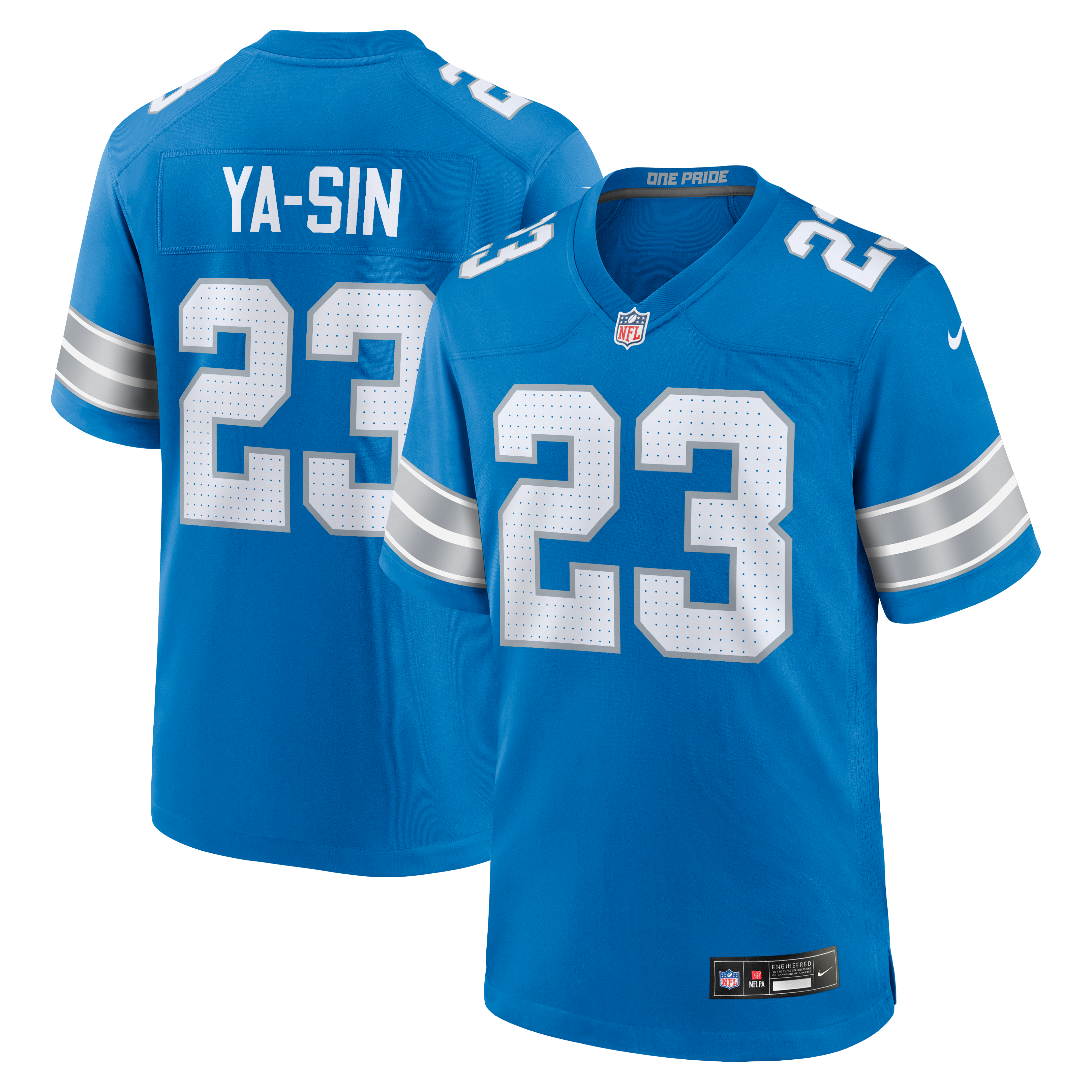 Rock Ya-Sin Detroit Lions Team Game Jersey - Blue | Stitched Football Jersey TJS1370