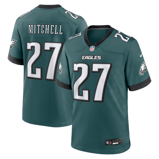 Quinyon Mitchell Philadelphia Eagles Team Game Jersey - Midnight Green | Stitched Football Jersey TJS1233