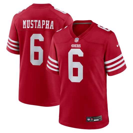 Malik Mustapha San Francisco 49ers Game Jersey - Scarlet | Stitched Football Jersey TJS1354