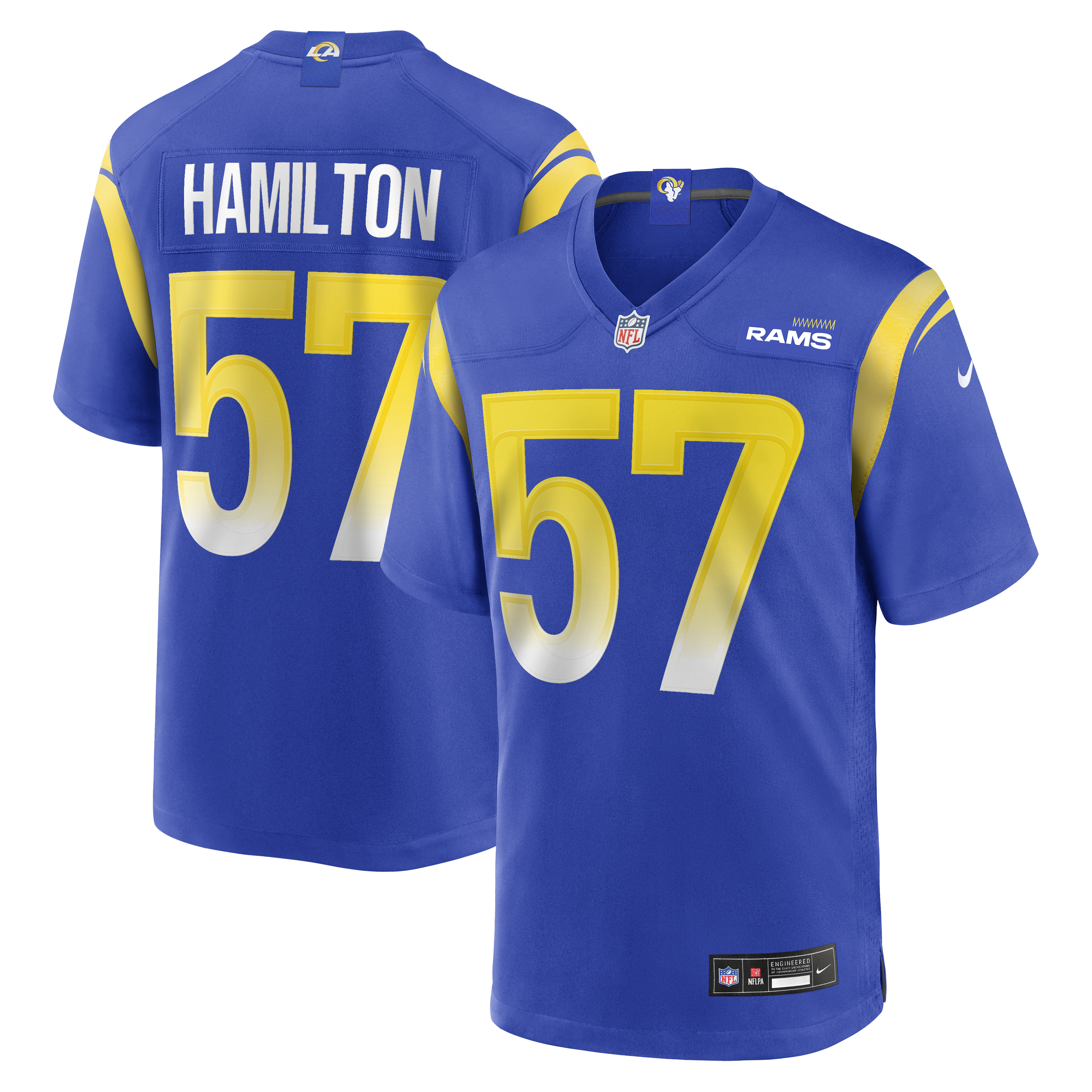 Ty Hamilton Los Angeles Rams Team Game Jersey - Royal | Stitched Football Jersey TJS1392