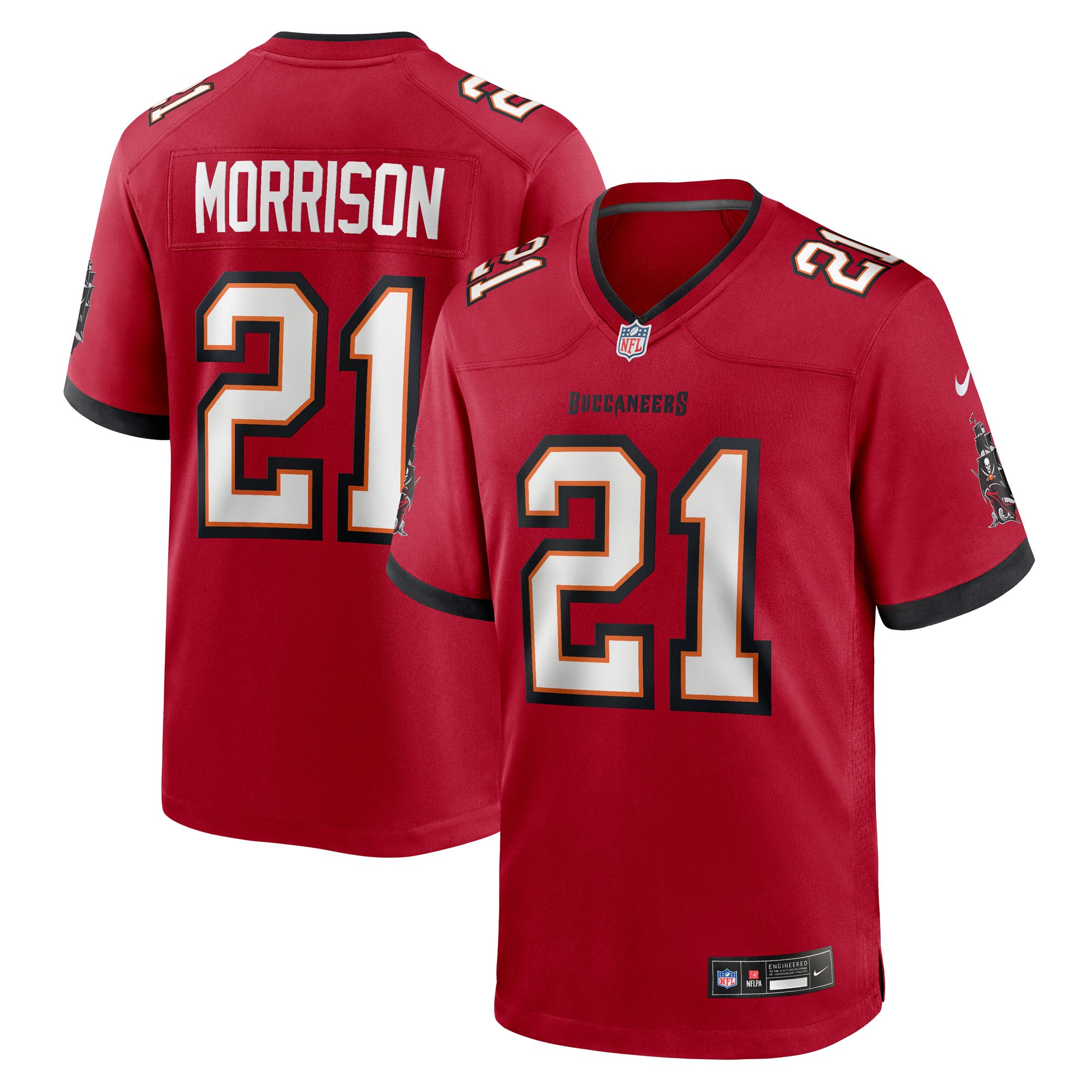 Benjamin Morrison Tampa Bay Buccaneers Team Game Jersey - Red | Stitched Football Jersey TJS1348