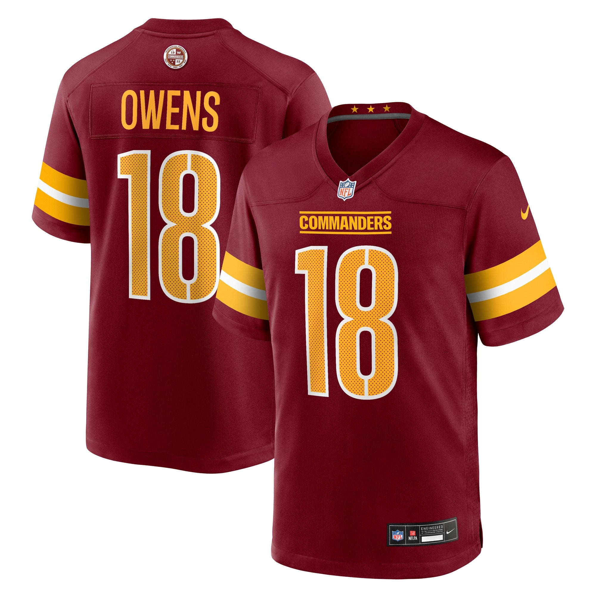 Tyler Owens Washington Commanders Team Game Jersey - Burgundy | Stitched Football Jersey TJS1314