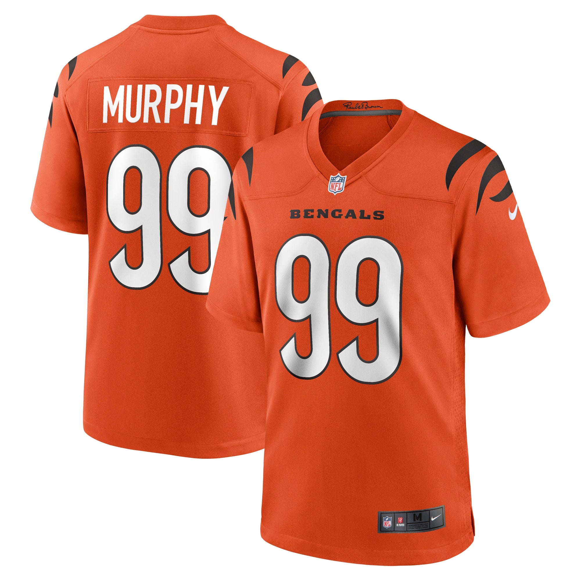 Myles Murphy Cincinnati Bengals Alternate Game Jersey - Orange | Stitched Football Jersey TJS1119