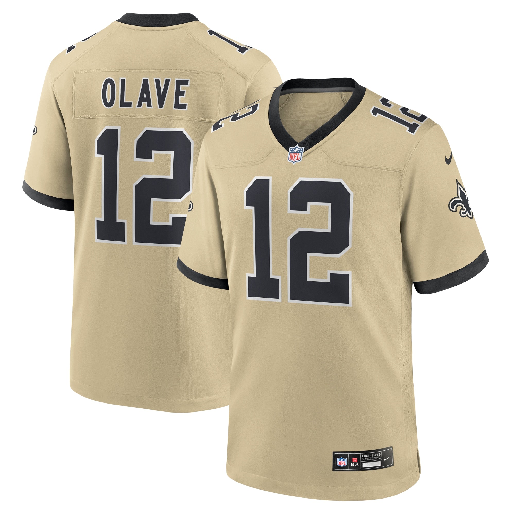 Chris Olave New Orleans Saints Gameday Golds Alternate Game Player Jersey - Gold | Stitched Football Jersey TJS1259