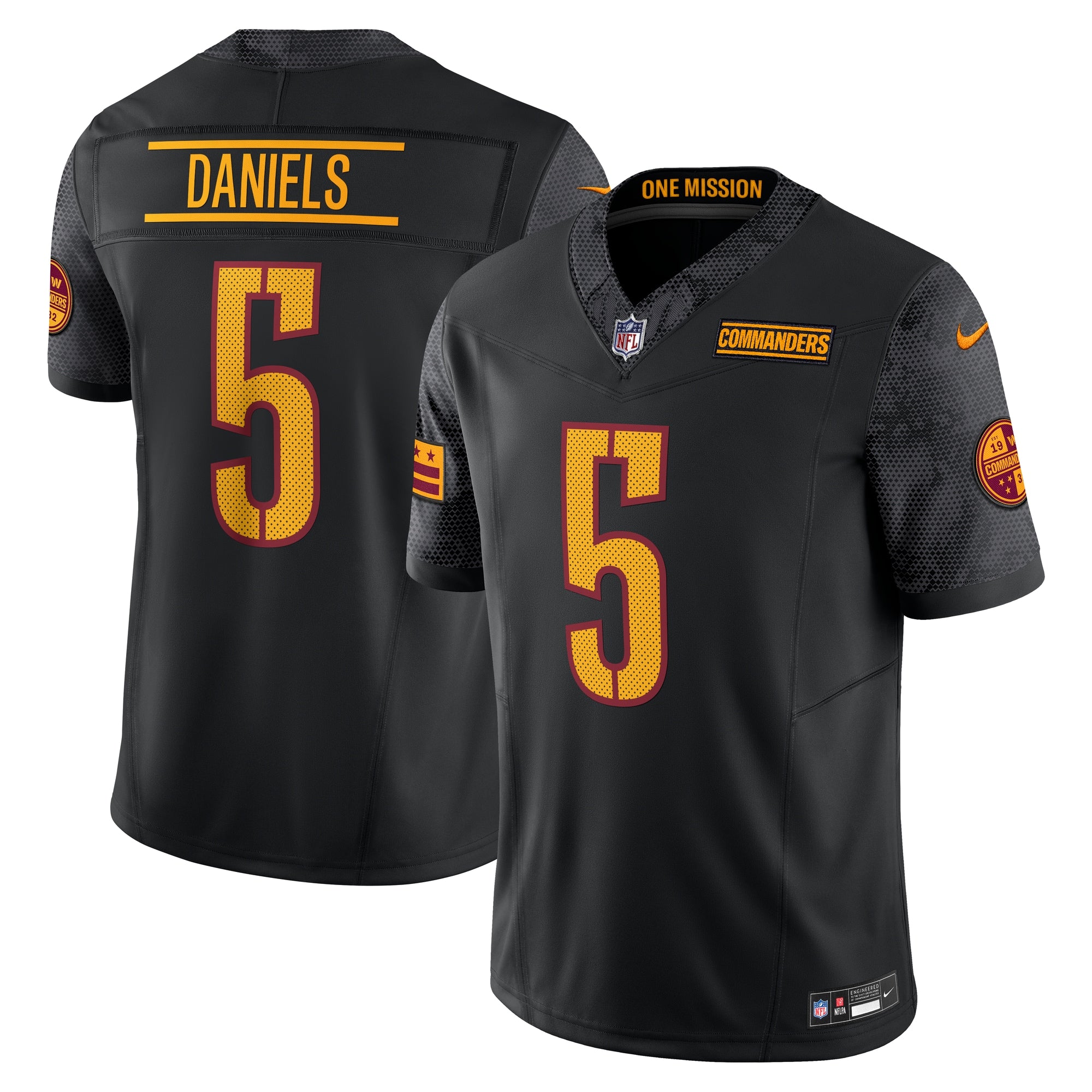 Jayden Daniels Washington Commanders Vapor F.U.S.E. Limited Jersey - Black | Stitched Football Jersey TJS1258