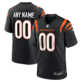 Cincinnati Bengals Game Custom Jersey - Black | Stitched Football Jersey TJS1397