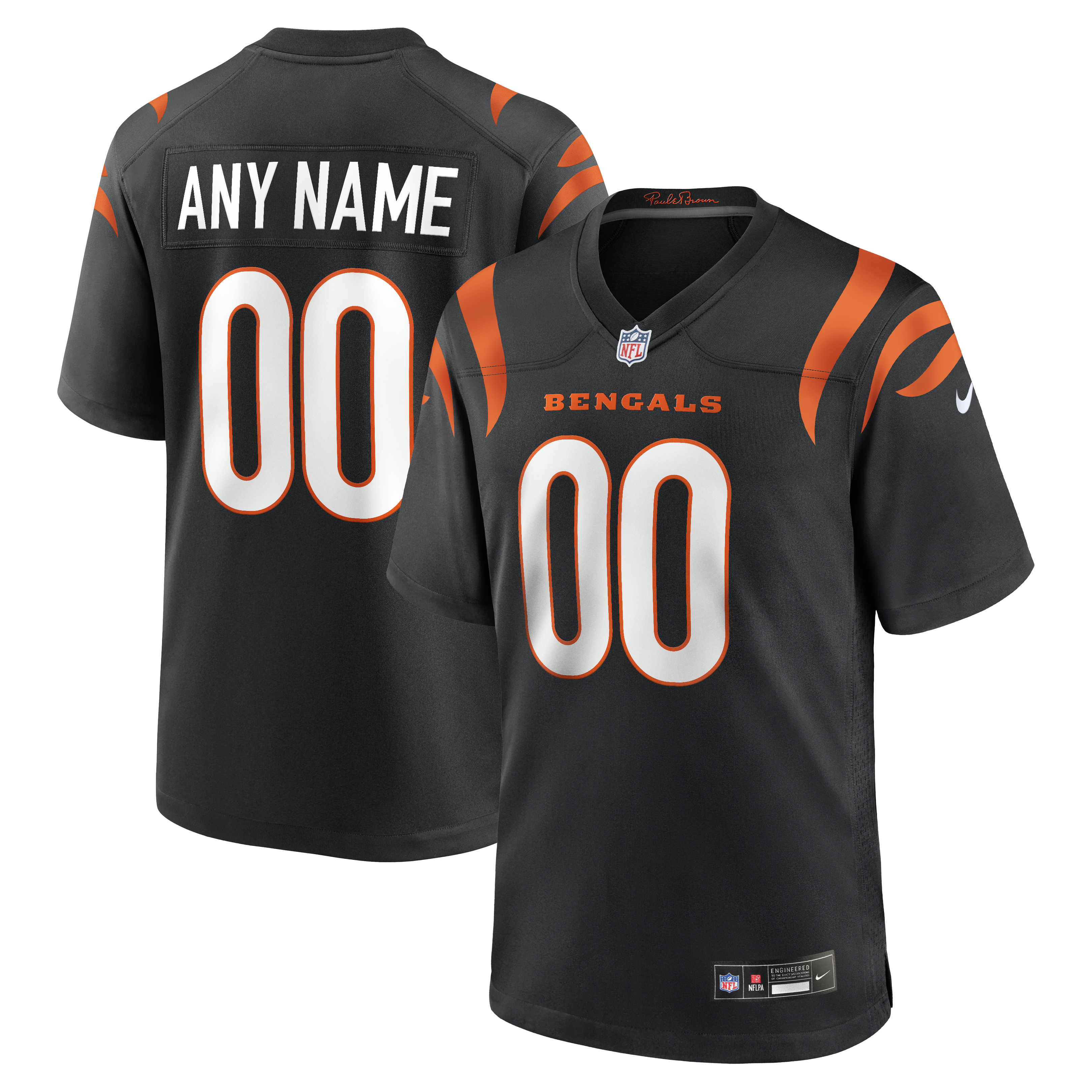 Cincinnati Bengals Game Custom Jersey - Black | Stitched Football Jersey TJS1397