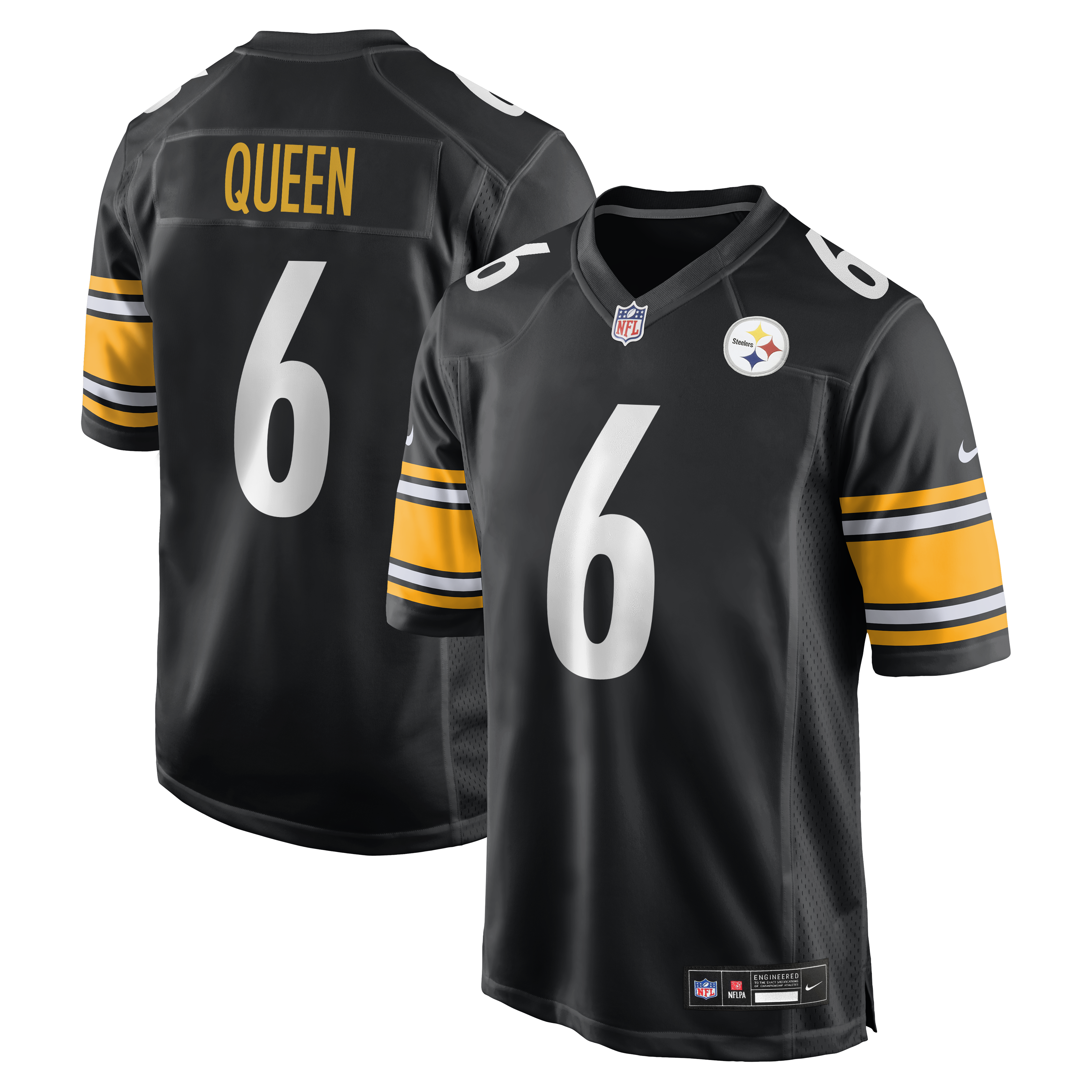 Patrick Queen Pittsburgh Steelers Game Jersey - Black | Stitched Football Jersey TJS1197