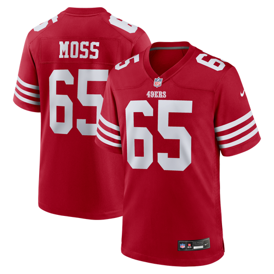 Drew Moss San Francisco 49ers Team Game Jersey - Scarlet | Stitched Football Jersey TJS1394