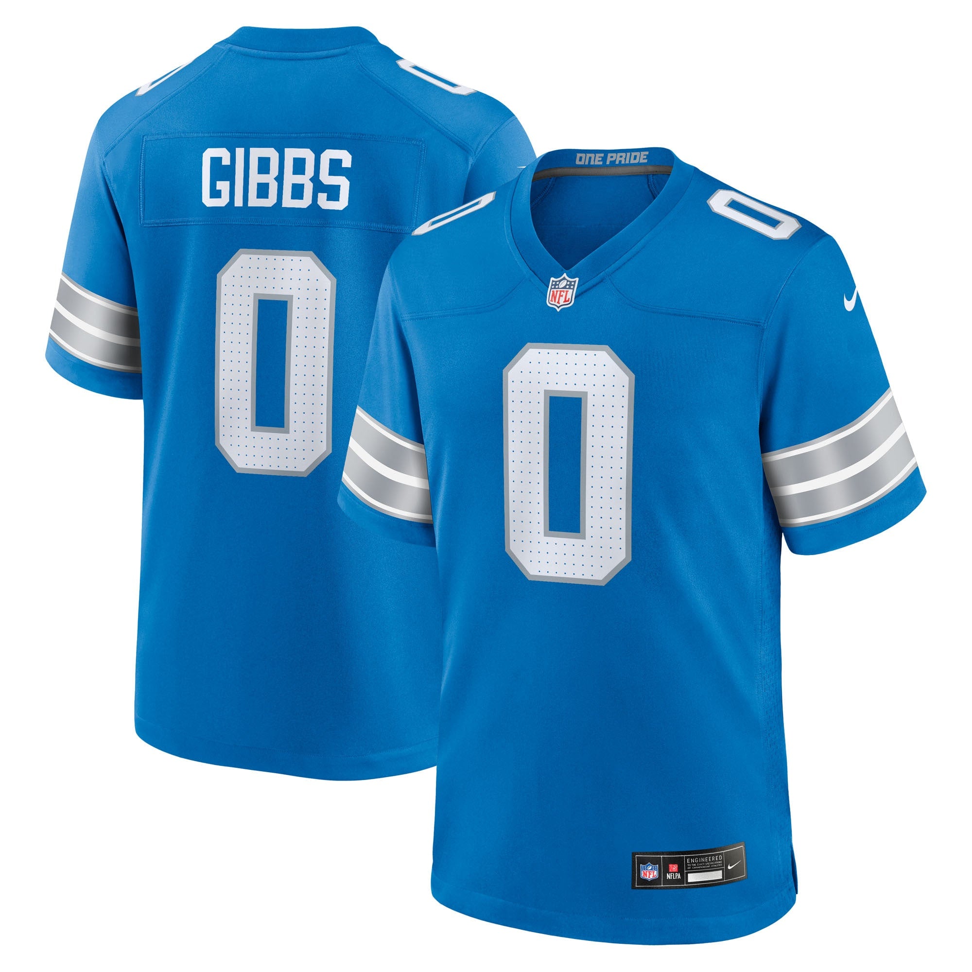 Jahmyr Gibbs Detroit Lions Game Player Jersey - Blue | Stitched Football Jersey TJS1262