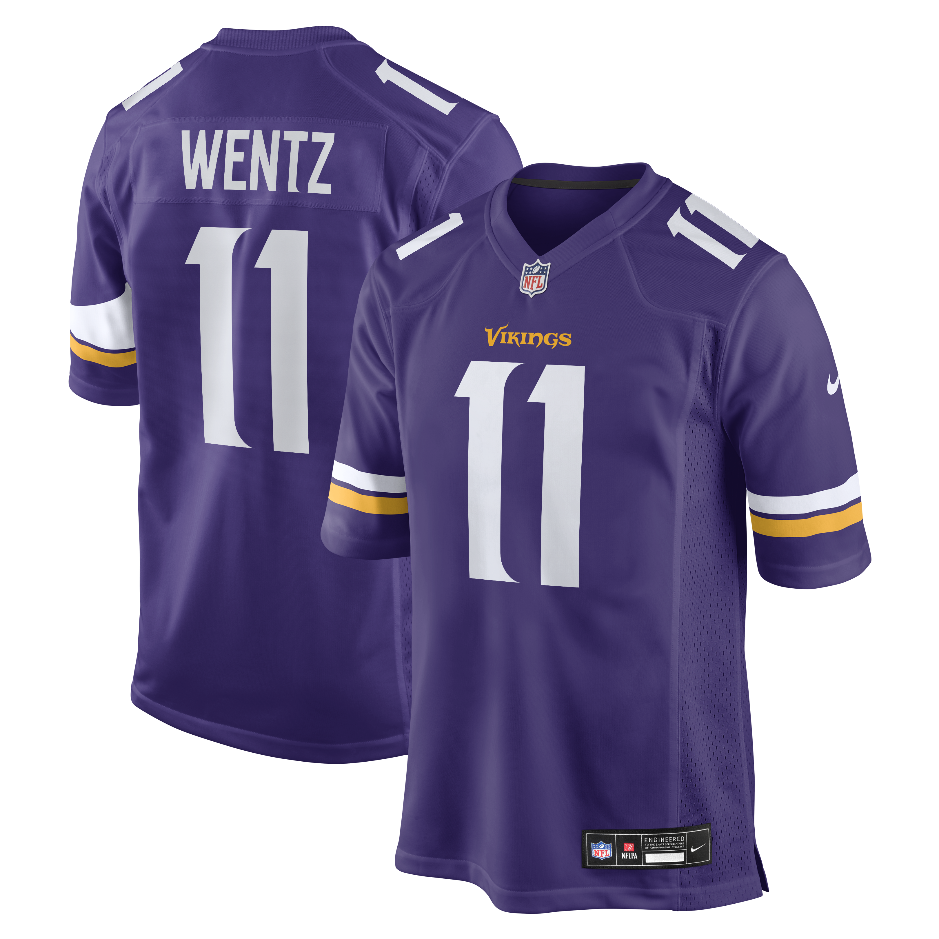 Carson Wentz Minnesota Vikings Team Game Jersey - Purple | Stitched Football Jersey TJS1158