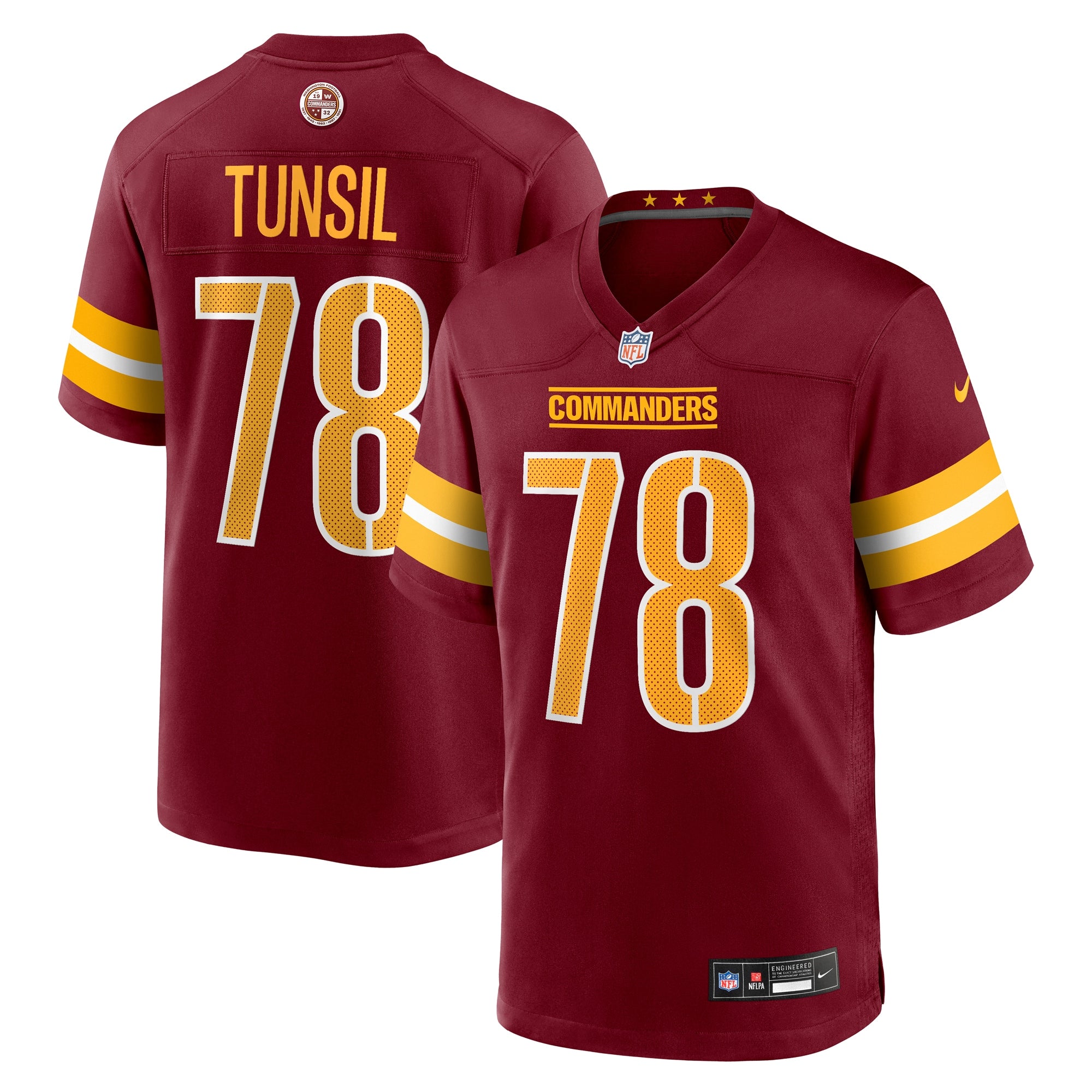 Laremy Tunsil Washington Commanders Team Game Jersey - Burgundy | Stitched Football Jersey TJS1206