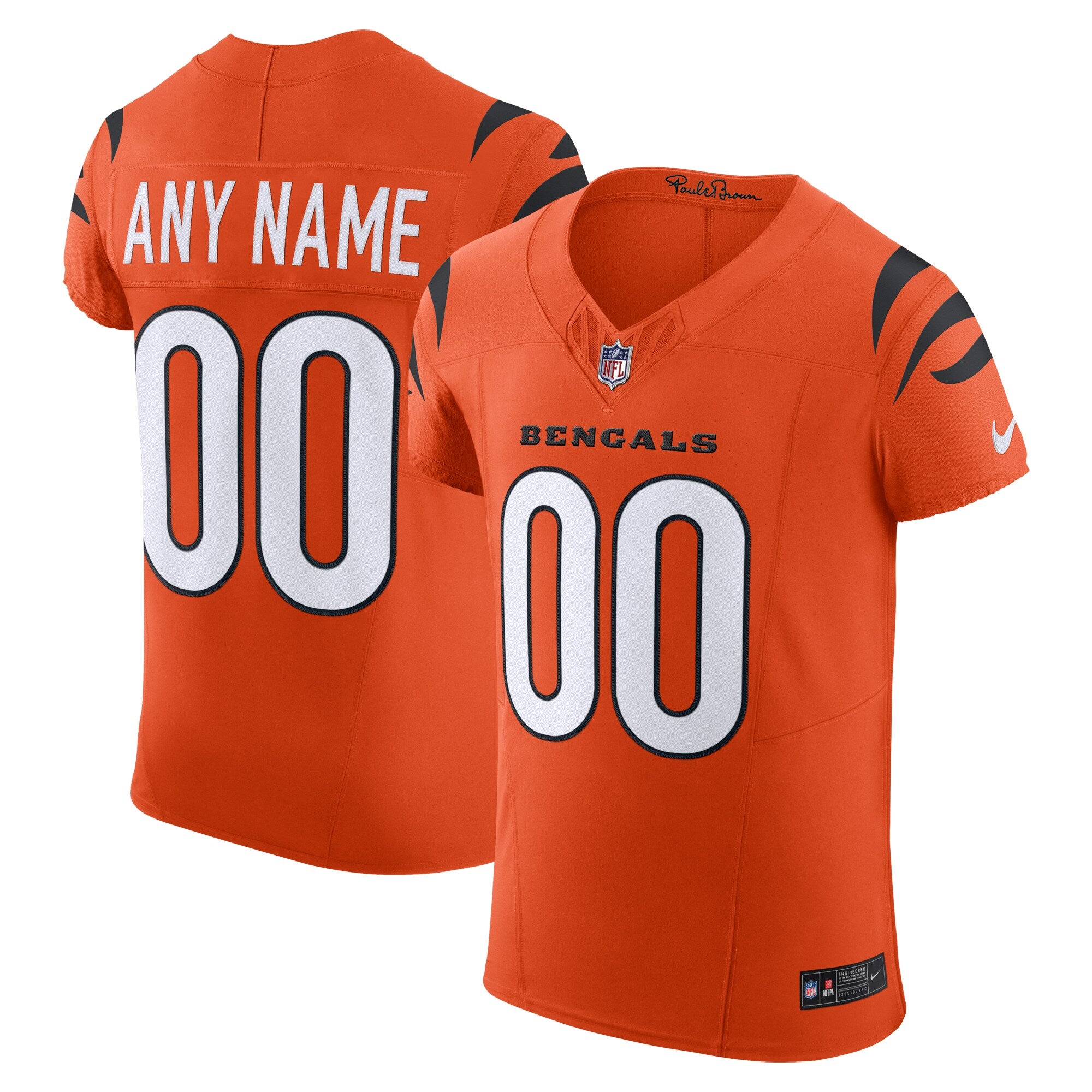 Cincinnati Bengals Alternate Vapor F.U.S.E. Elite Custom Jersey - Men's Orange | Stitched Football Jersey TJS1245