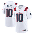 Drake Maye New England Patriots Player Game Jersey - White | Stitched Football Jersey TJS1151