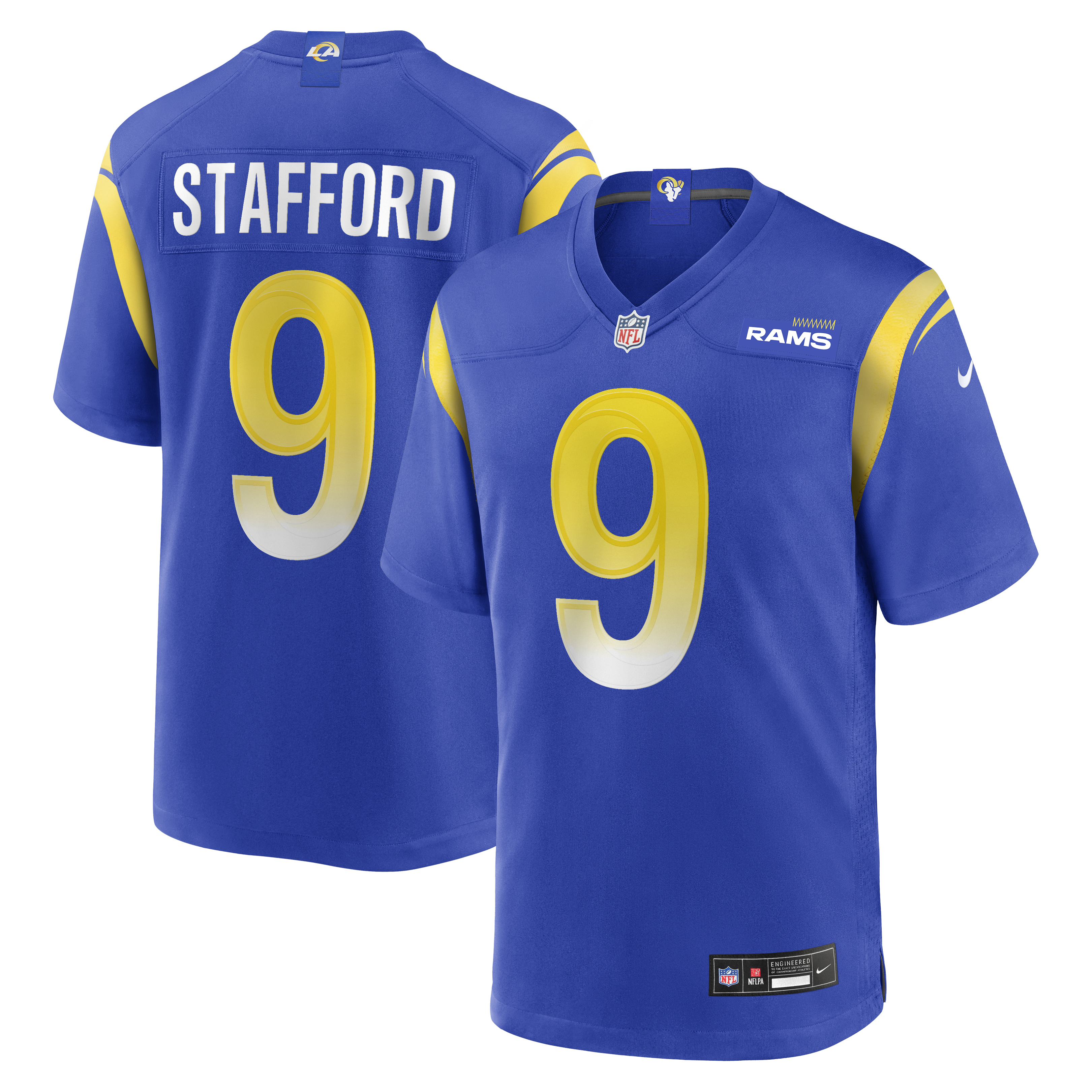 Matthew Stafford Los Angeles Rams Player Game Jersey - Royal | Stitched Football Jersey TJS1273
