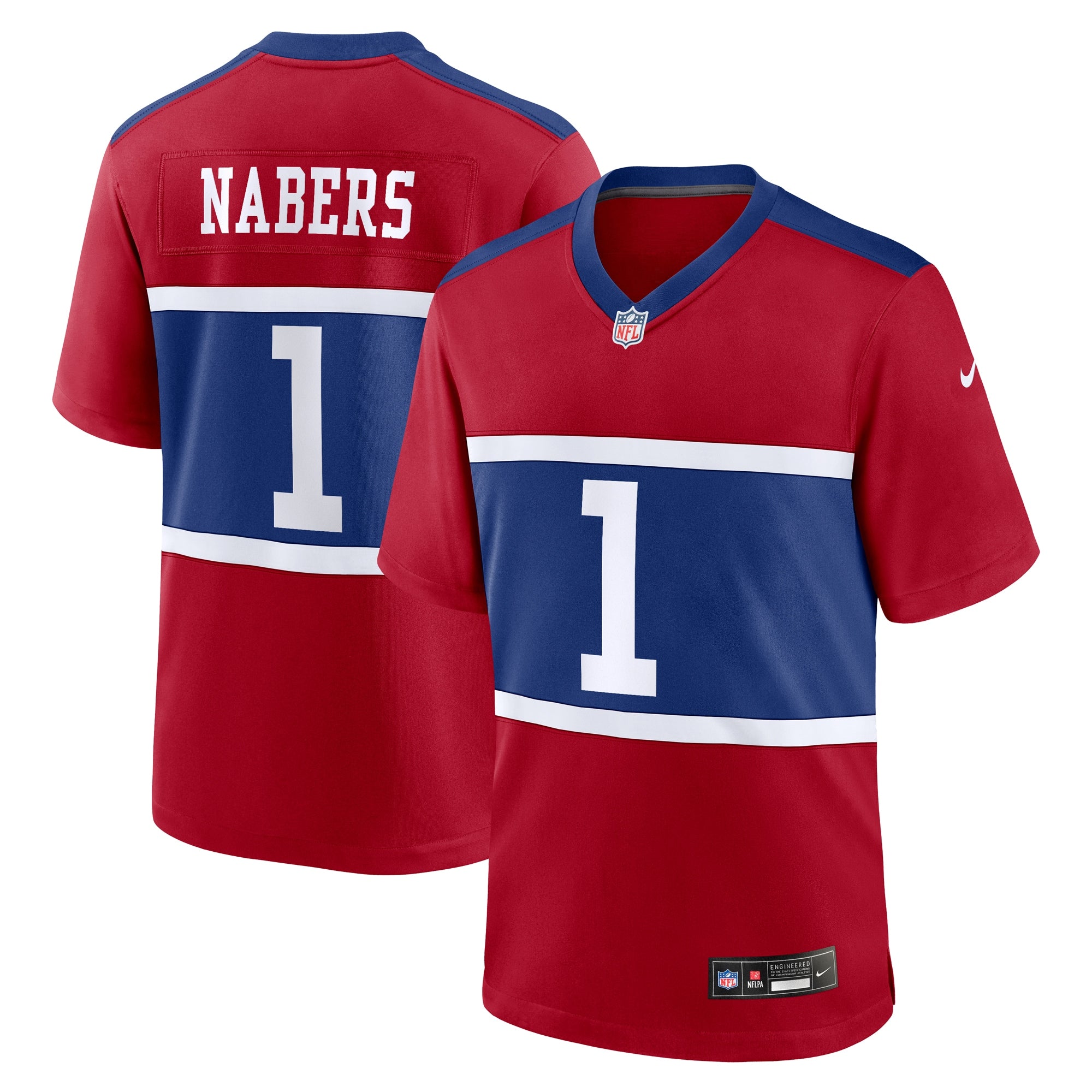 Malik Nabers New York Giants Alternate Game Jersey - Century Red | Stitched Football Jersey TJS1349