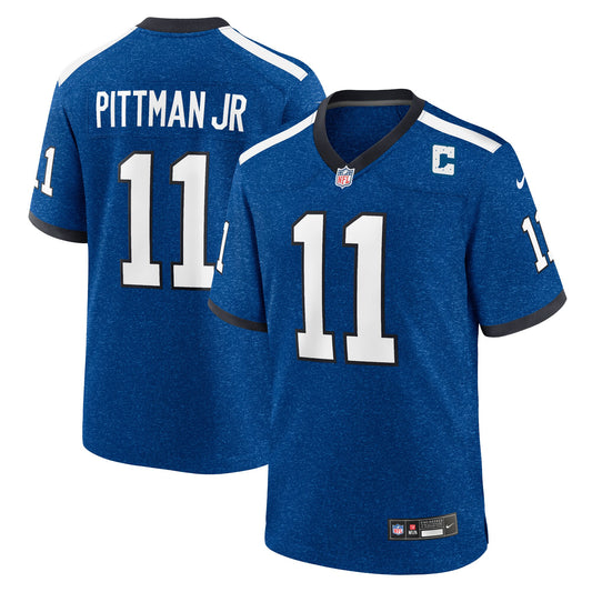 Indiana Nights Michael Pittman Jr. Indianapolis Colts Alternate Game Jersey - Blue | Stitched Football Jersey TJS1285