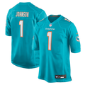 Chris Johnson Miami Dolphins 2026 NFL Draft First Round Pick No. 27 Team Game Jersey - Aqua | Stitched Football Jersey TJS1288