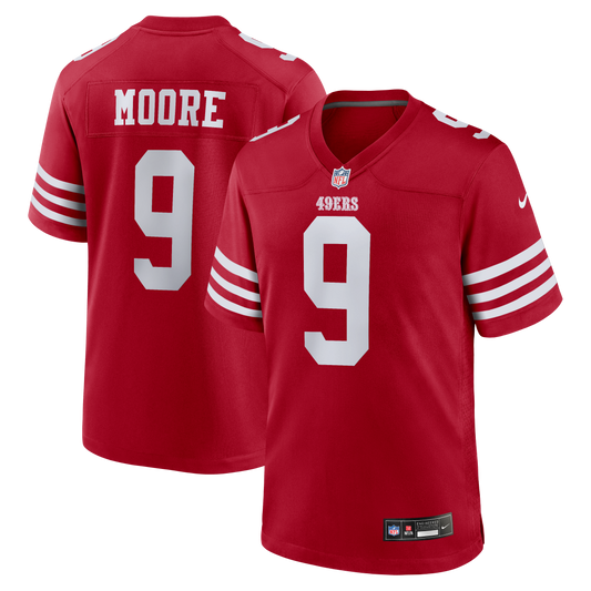Skyy Moore San Francisco 49ers Team Game Jersey - Scarlet | Stitched Football Jersey TJS1171