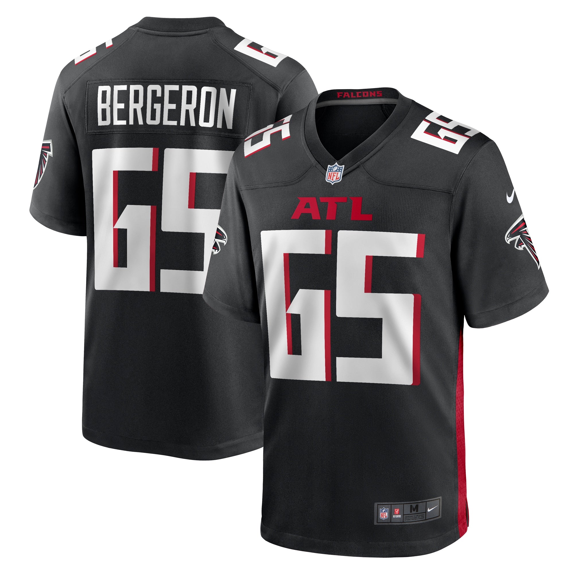 Matthew Bergeron Atlanta Falcons Team Game Jersey - Black | Stitched Football Jersey TJS1321