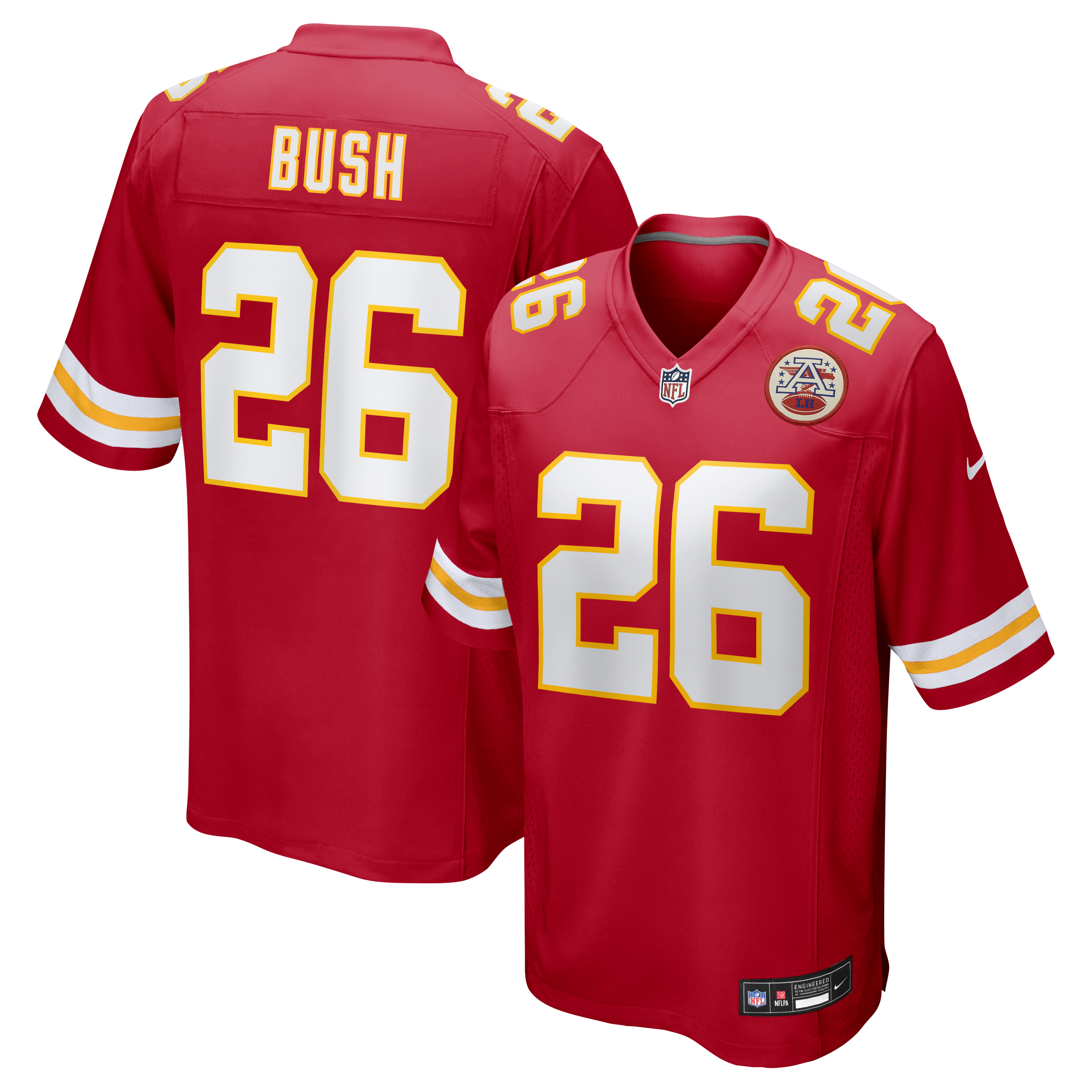 Deon Bush Kansas City Chiefs Game Player Jersey - Red | Stitched Football Jersey TJS1292