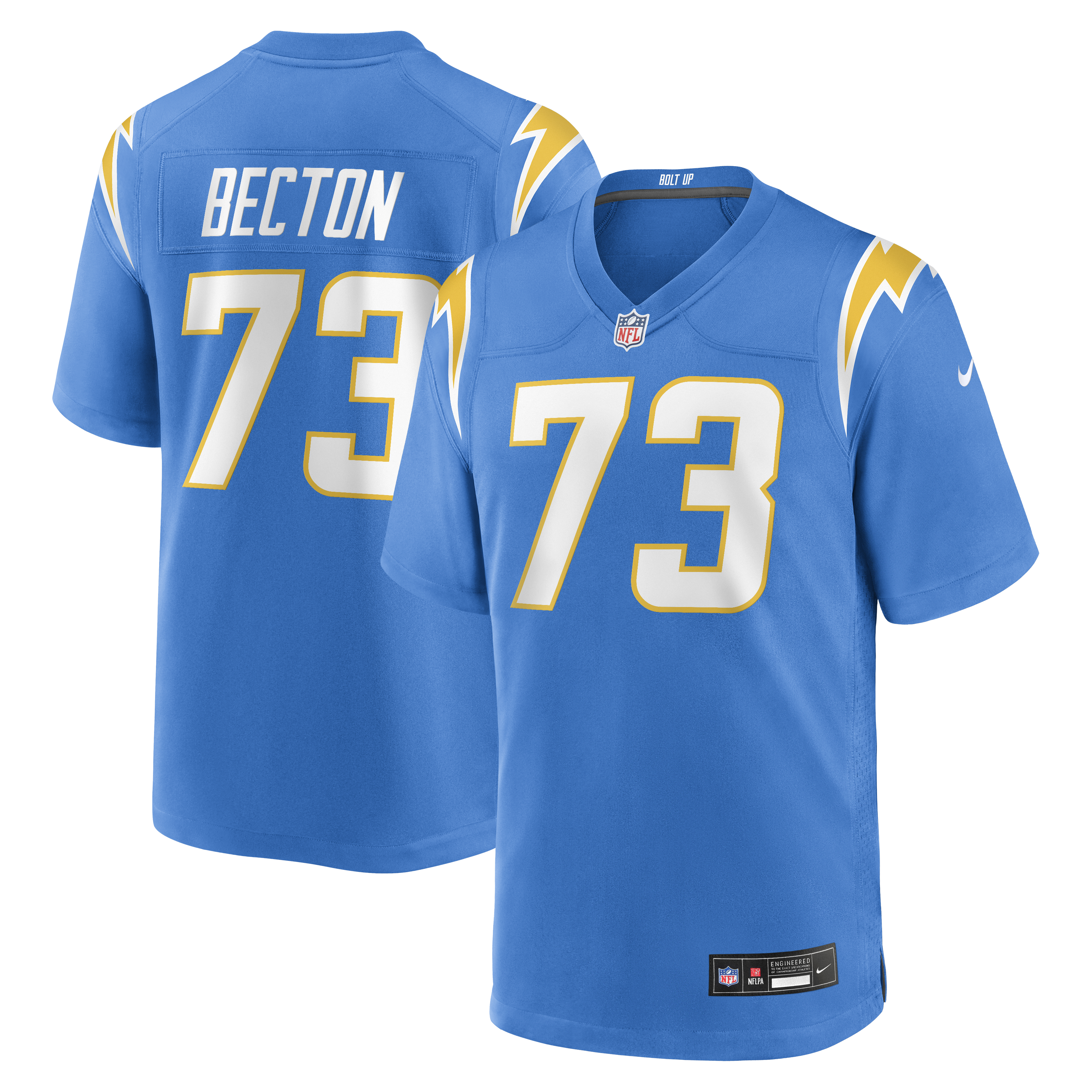 Mekhi Becton Los Angeles Chargers Team Game Jersey - Powder Blue | Stitched Football Jersey TJS1360