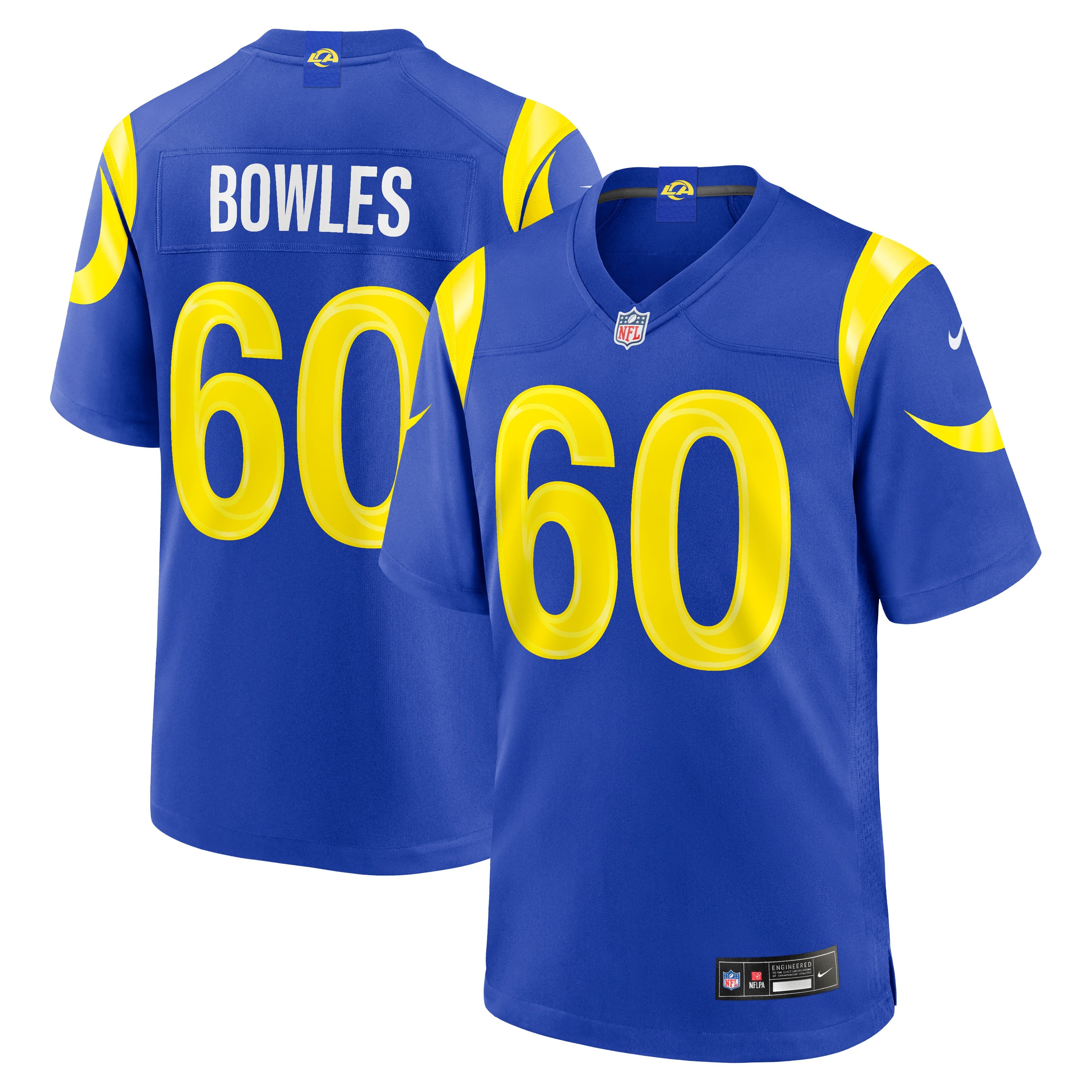 Wyatt Bowles Los Angeles Rams Team Game Jersey - Royal | Stitched Football Jersey TJS1340