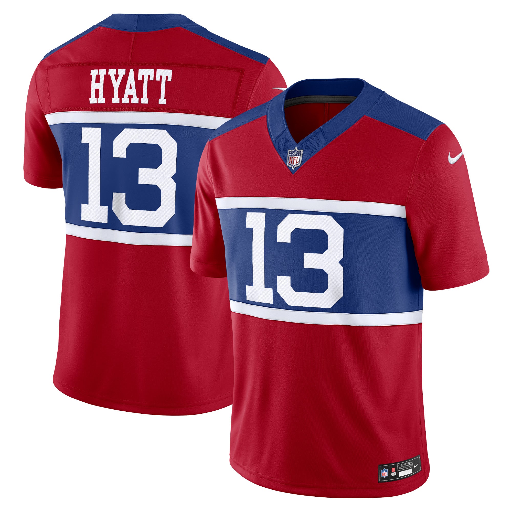 Jalin Hyatt New York Giants Alternate Vapor F.U.S.E. Limited Jersey - Century Red | Stitched Football Jersey TJS1188