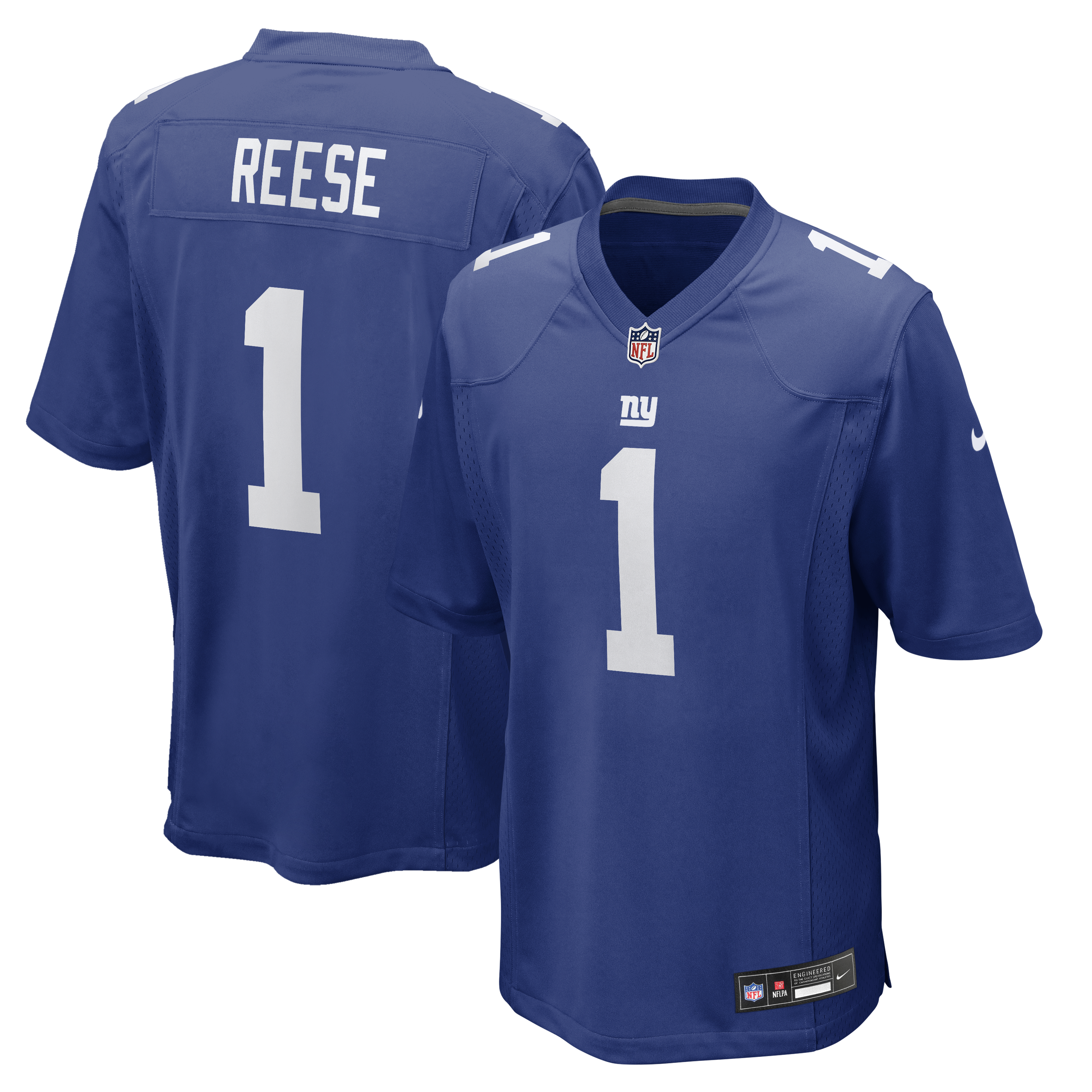 Arvell Reese New York Giants 2026 NFL Draft First Round Pick No. 5 Team Game Jersey - Royal | Stitched Football Jersey TJS1388