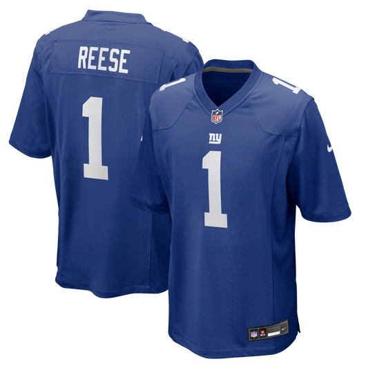 Arvell Reese New York Giants 2026 NFL Draft First Round Pick No. 5 Team Game Jersey - Royal | Stitched Football Jersey TJS1388