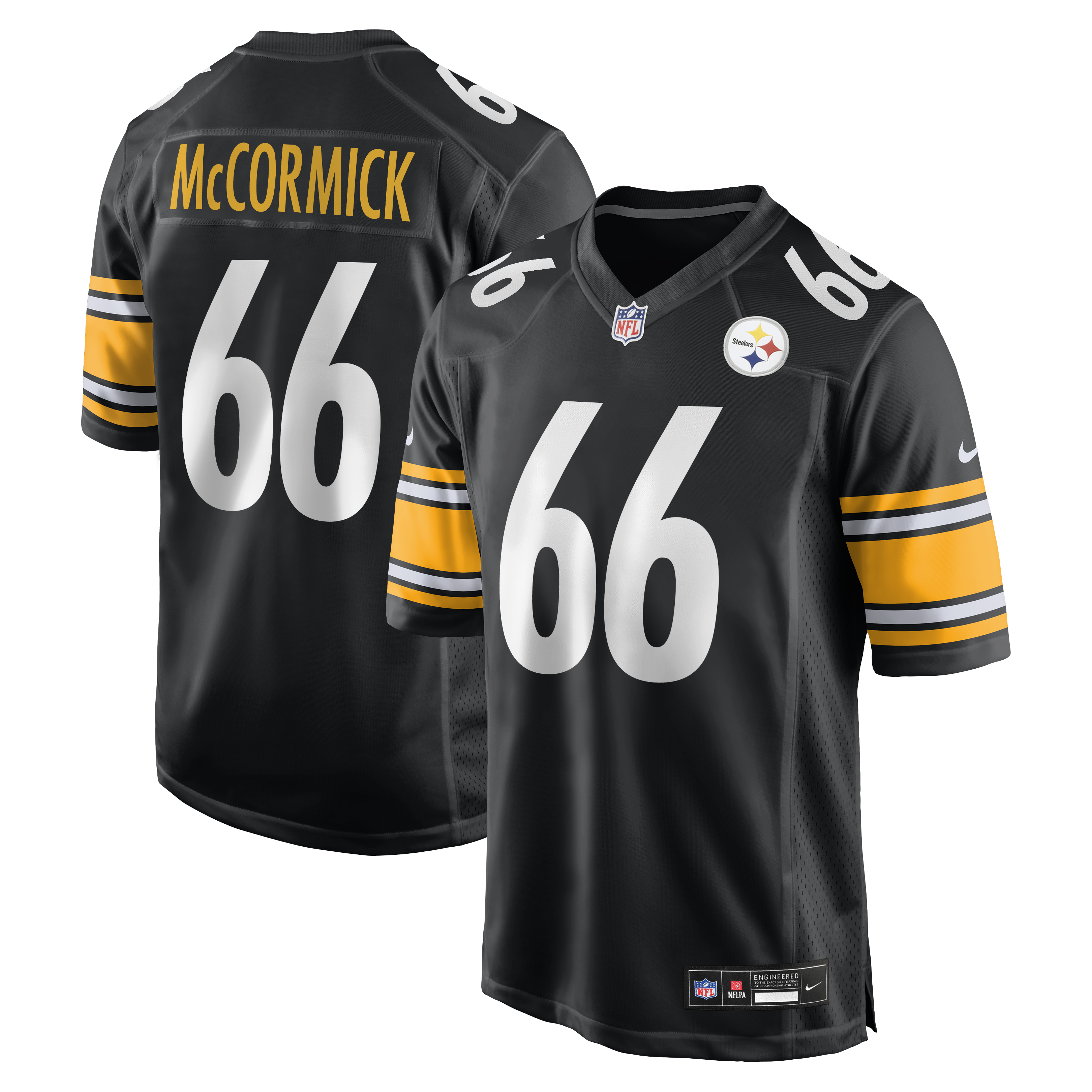 Mason McCormick Pittsburgh Steelers Game Jersey - Black | Stitched Football Jersey TJS1277
