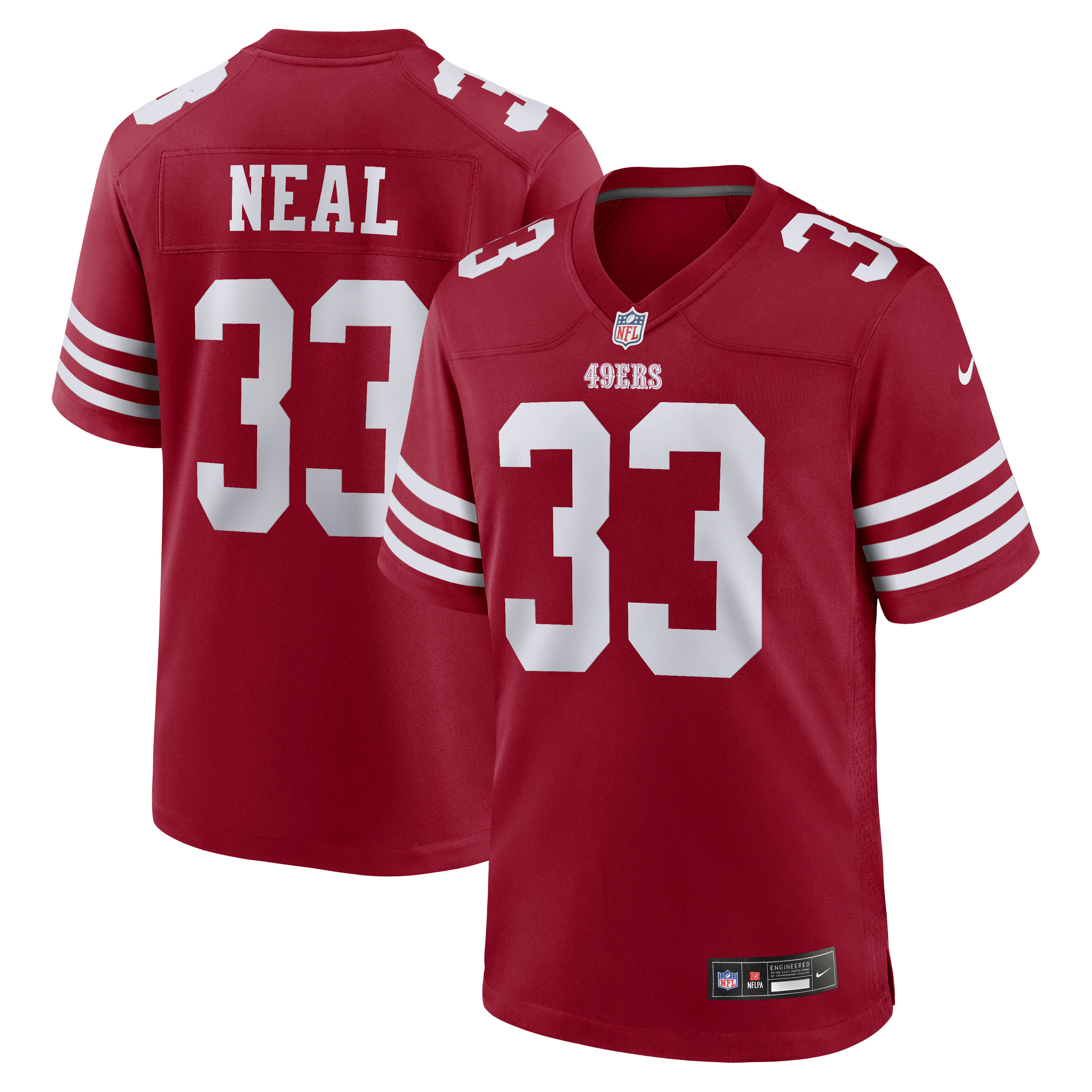 Siran Neal San Francisco 49ers Team Game Jersey - Scarlet | Stitched Football Jersey TJS1243