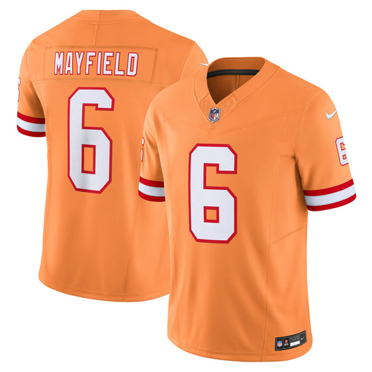 Baker Mayfield Tampa Bay Buccaneers 2nd Alternate Vapor F.U.S.E. Limited Jersey - Orange | Stitched Football Jersey TJS1294