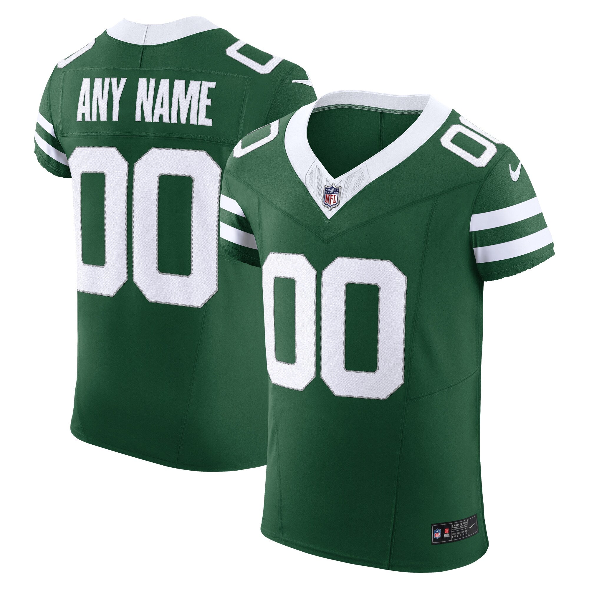New York Jets Vapor F.U.S.E. Elite Custom Jersey - Legacy Green | Stitched Football Jersey TJS1131