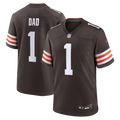 Number 1 Dad Cleveland Browns Game Jersey - Brown | Stitched Football Jersey TJS1357