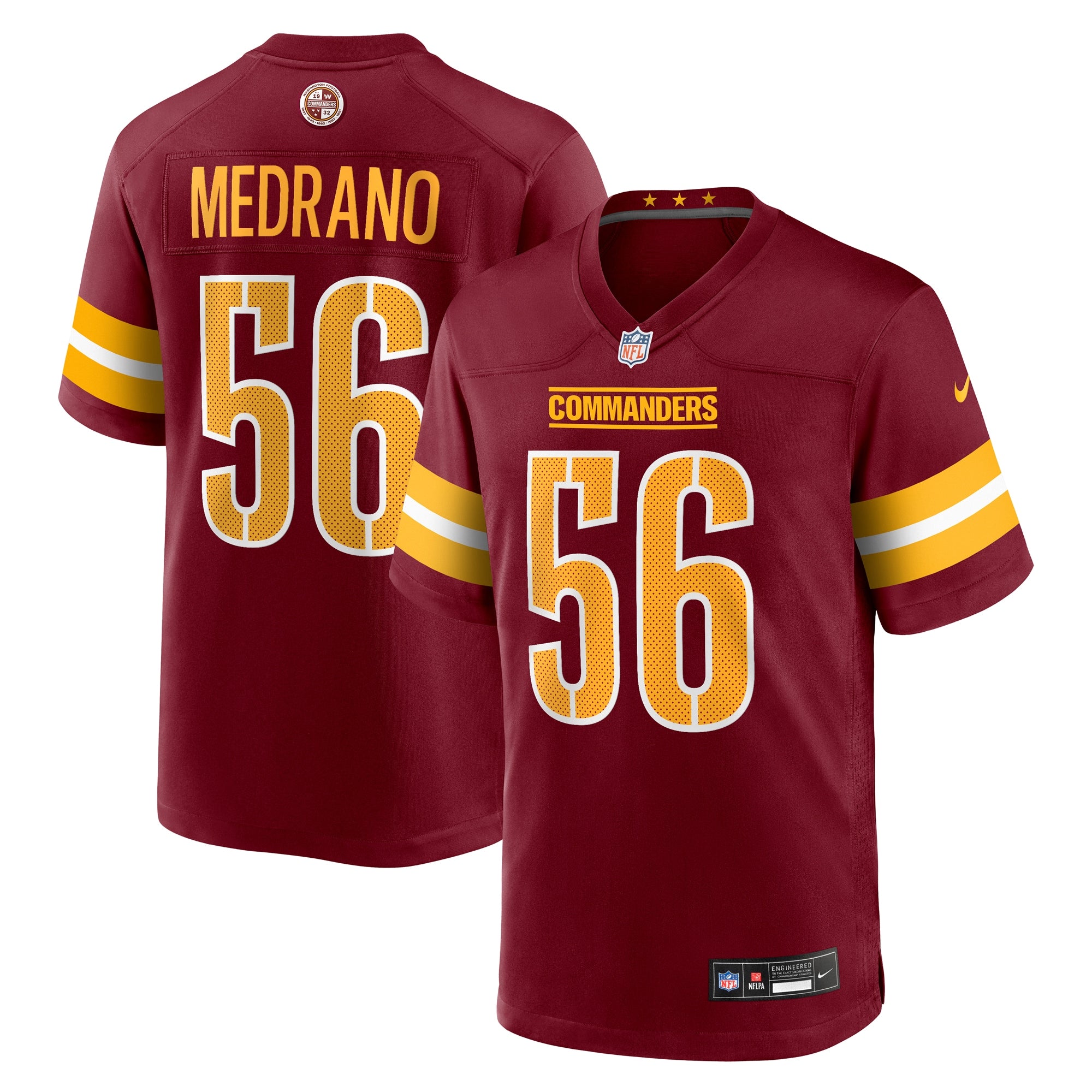 Kain Medrano Washington Commanders Team Game Jersey - Burgundy | Stitched Football Jersey TJS1173