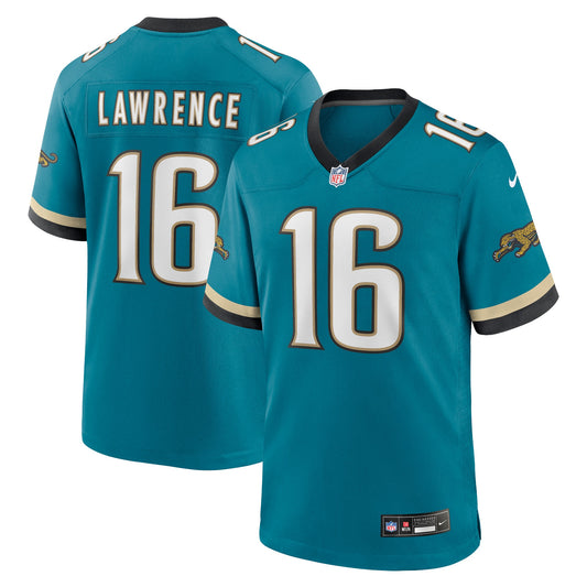 Trevor Lawrence Jacksonville Jaguars Prowler Throwback Player Game Jersey - Teal | Stitched Football Jersey TJS1235