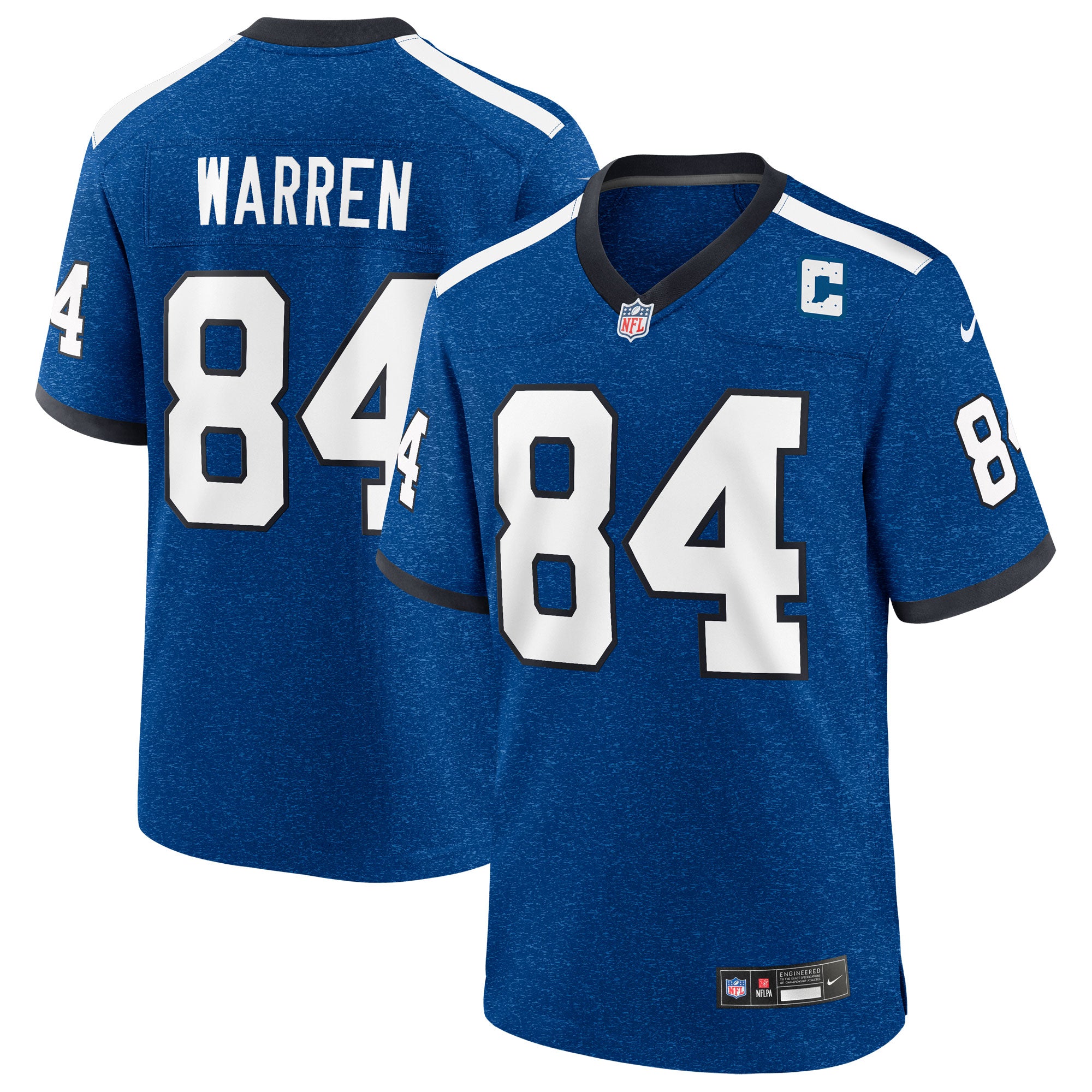 Tyler Warren Indianapolis Colts Alternate 2 Indiana Nights Game Jersey - Heather Royal | Stitched Football Jersey TJS1129