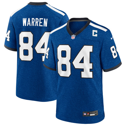 Tyler Warren Indianapolis Colts Alternate 2 Indiana Nights Game Jersey - Heather Royal | Stitched Football Jersey TJS1129