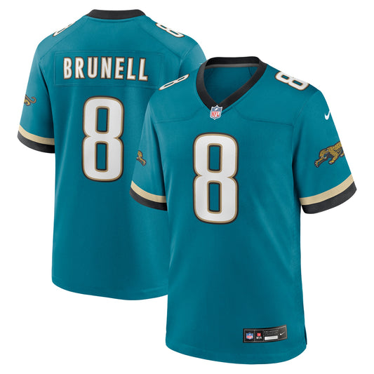 Mark Brunell Jacksonville Jaguars Retired Player Alternate Game Jersey - Teal | Stitched Football Jersey TJS1212