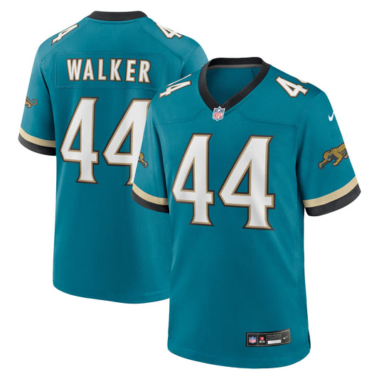 Travon Walker Jacksonville Jaguars Prowler Throwback Player Game Jersey - Teal | Stitched Football Jersey TJS1313