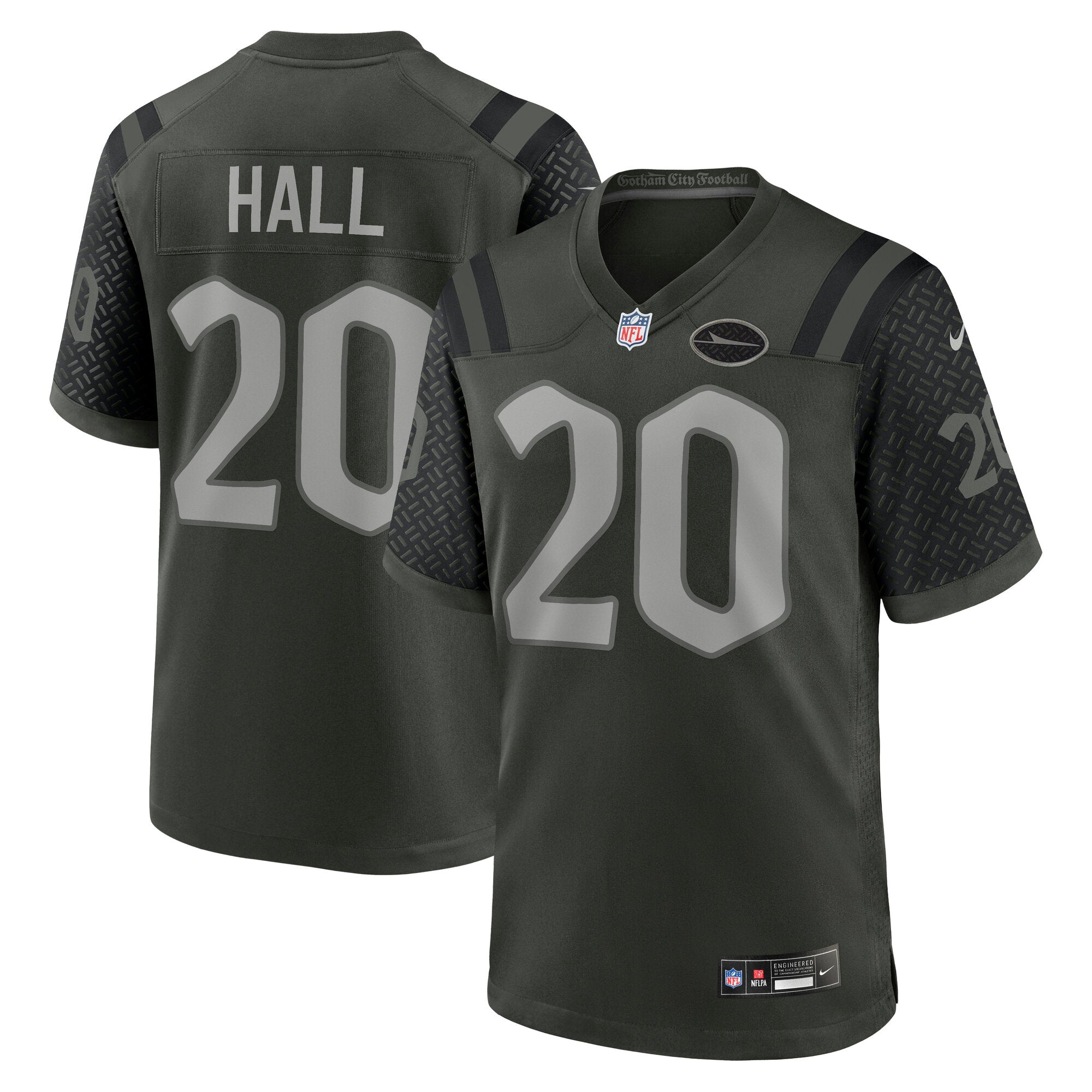 Breece Hall New York Jets 2025 Rivalries Collection Game Jersey - Gotham Green | Stitched Football Jersey TJS1113