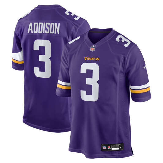 Jordan Addison Minnesota Vikings Game Jersey - Purple | Stitched Football Jersey TJS1252