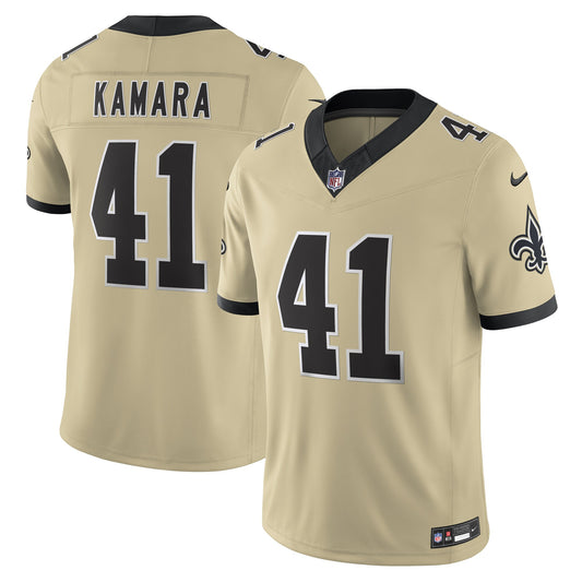 Alvin Kamara New Orleans Saints Gameday Golds Alternate Vapor F.U.S.E. Limited Jersey - Gold | Stitched Football Jersey TJS1116