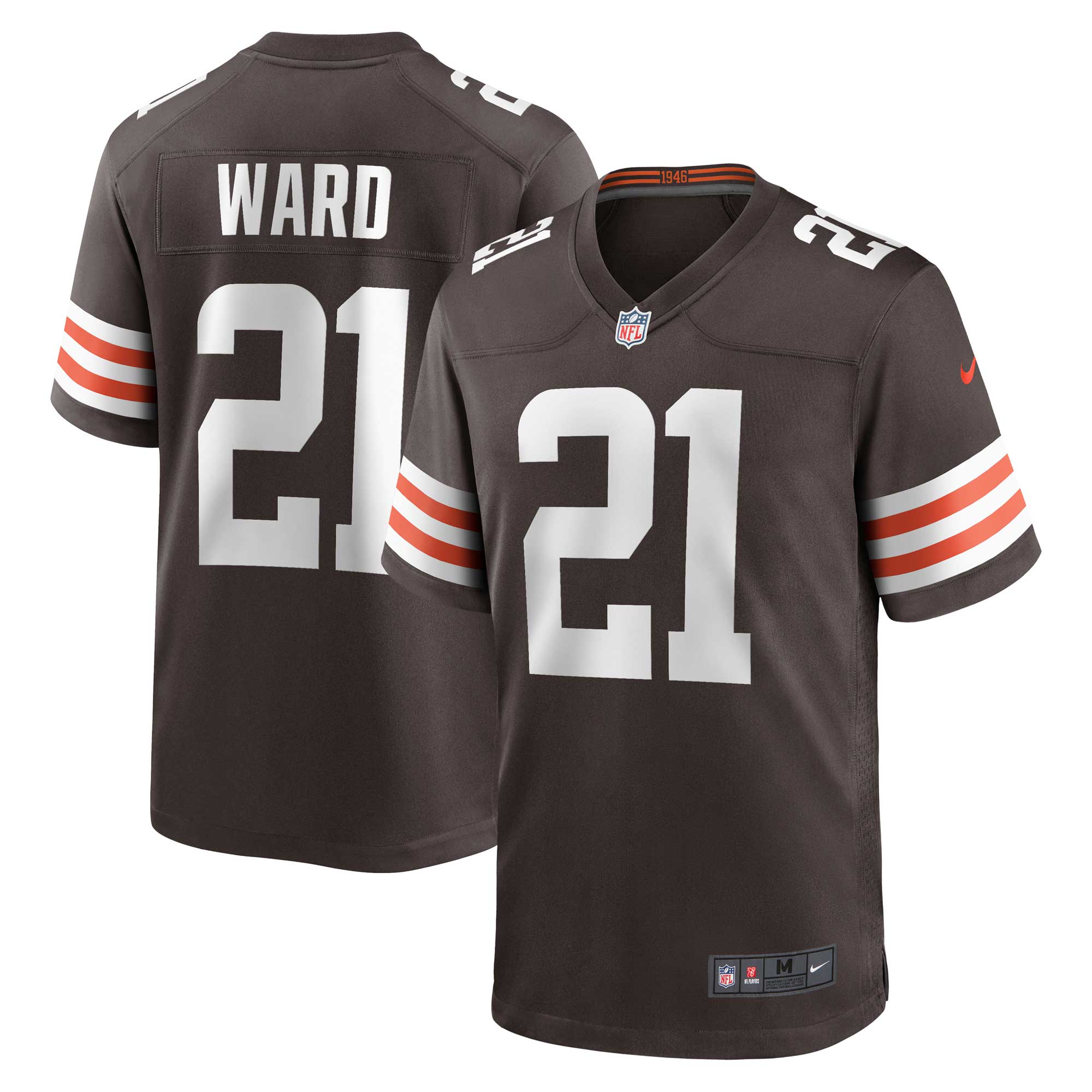 Denzel Ward Cleveland Browns Game Jersey - Brown | Stitched Football Jersey TJS1404