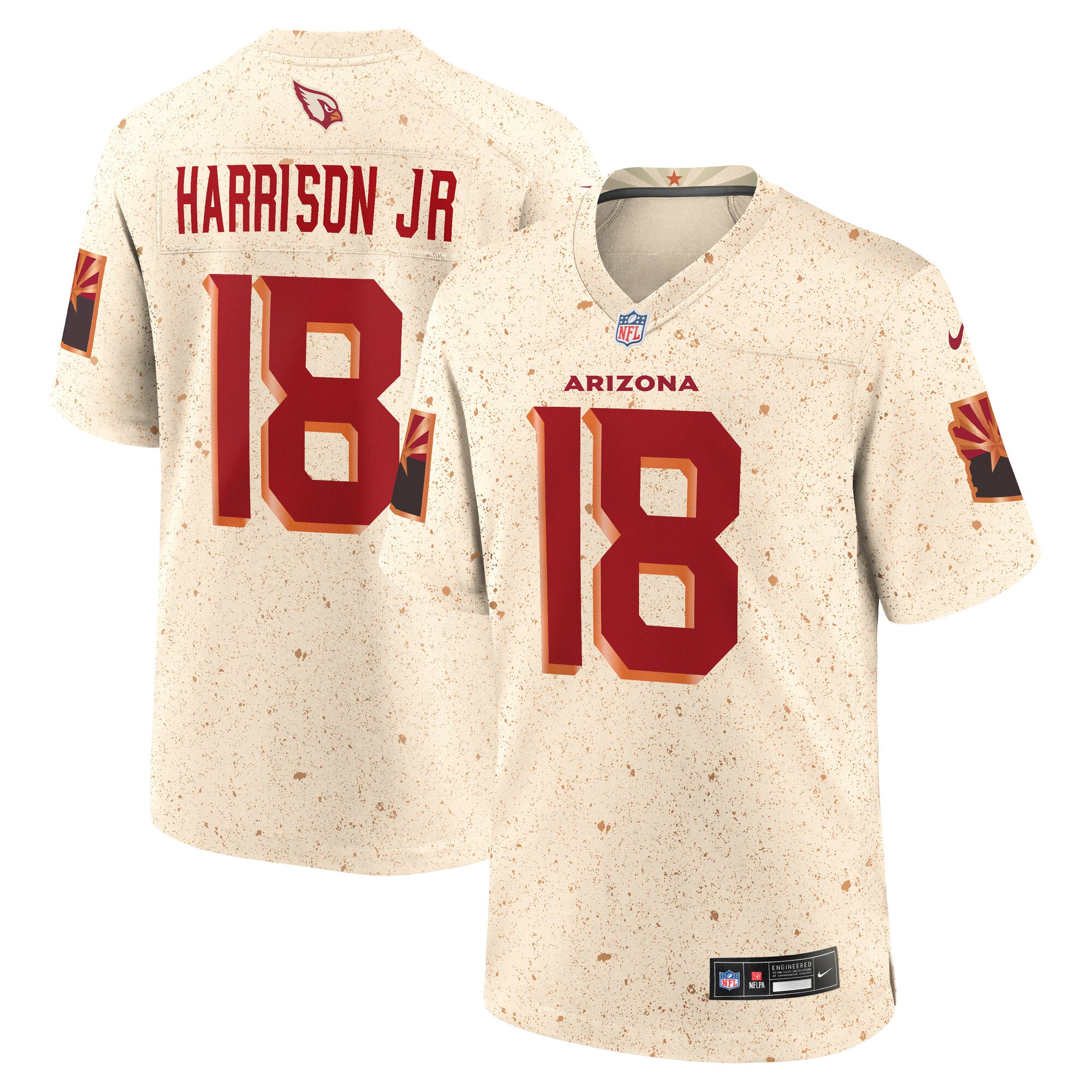 Marvin Harrison Jr. Arizona Cardinals 2025 Rivalries Collection Game Jersey - Natural | Stitched Football Jersey TJS1594